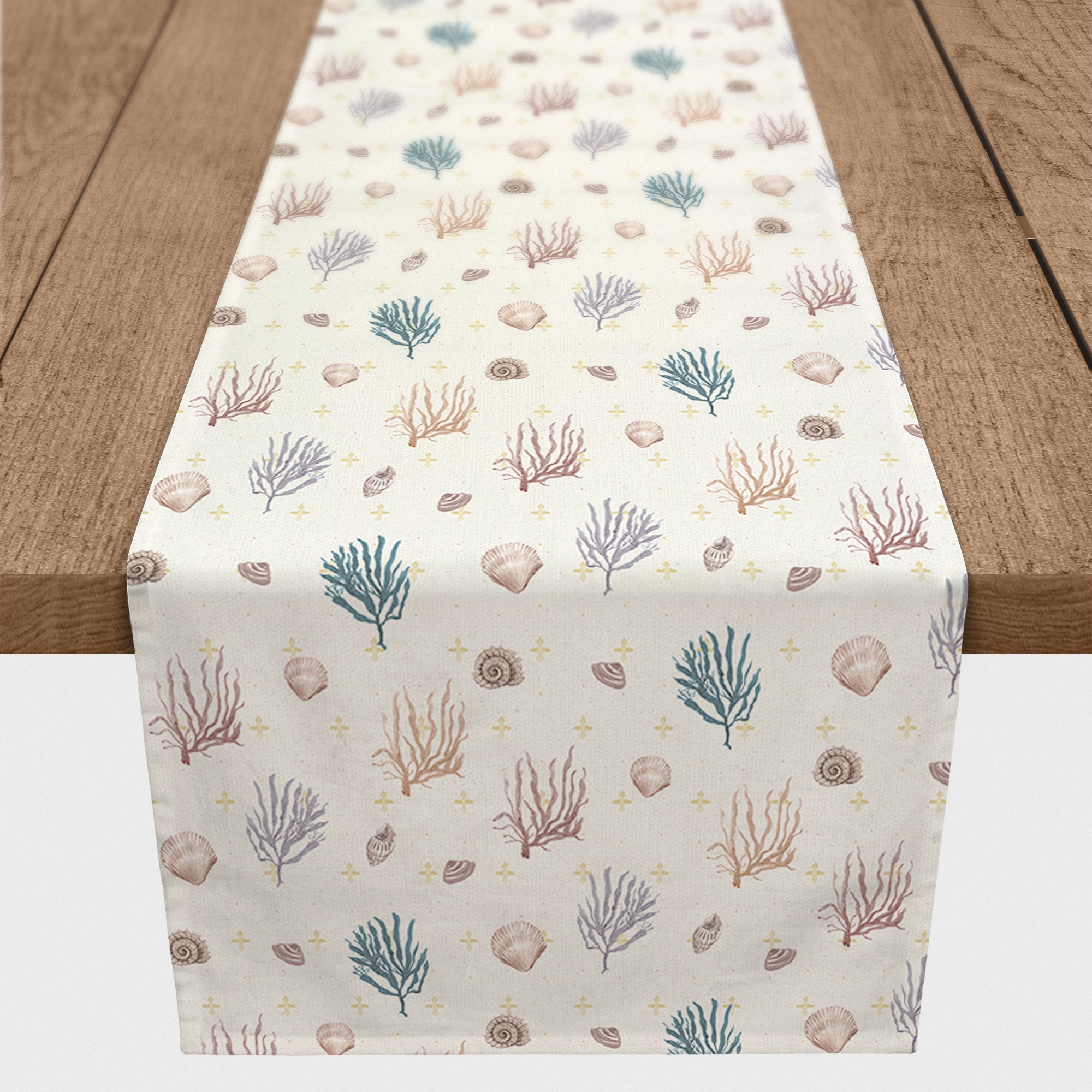 Multi Shell Coral & Plus Cotton Twill Runner