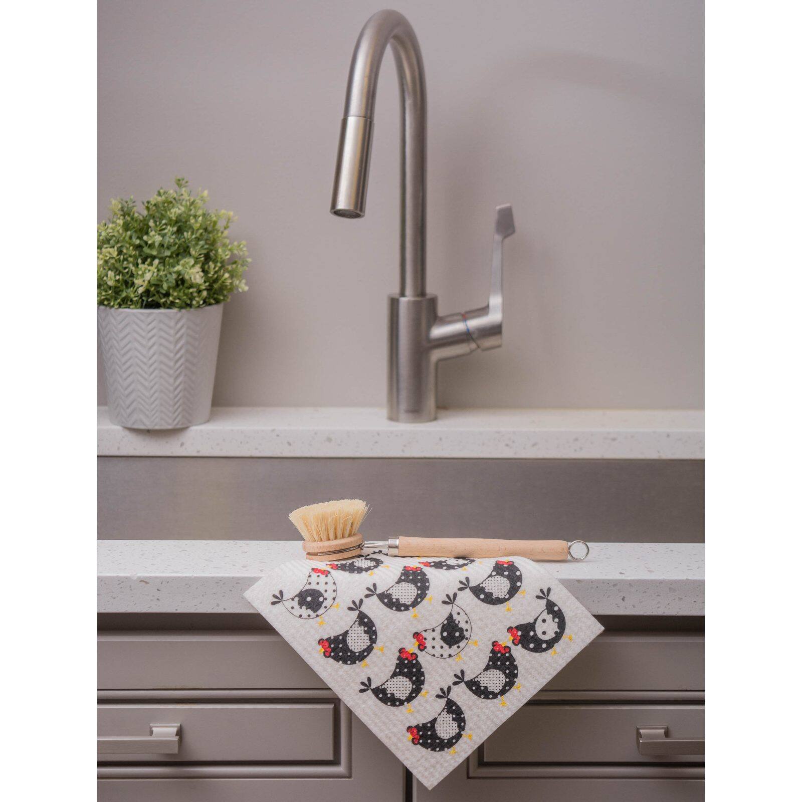 DII® Chickens Swedish Dishcloth, 3ct.