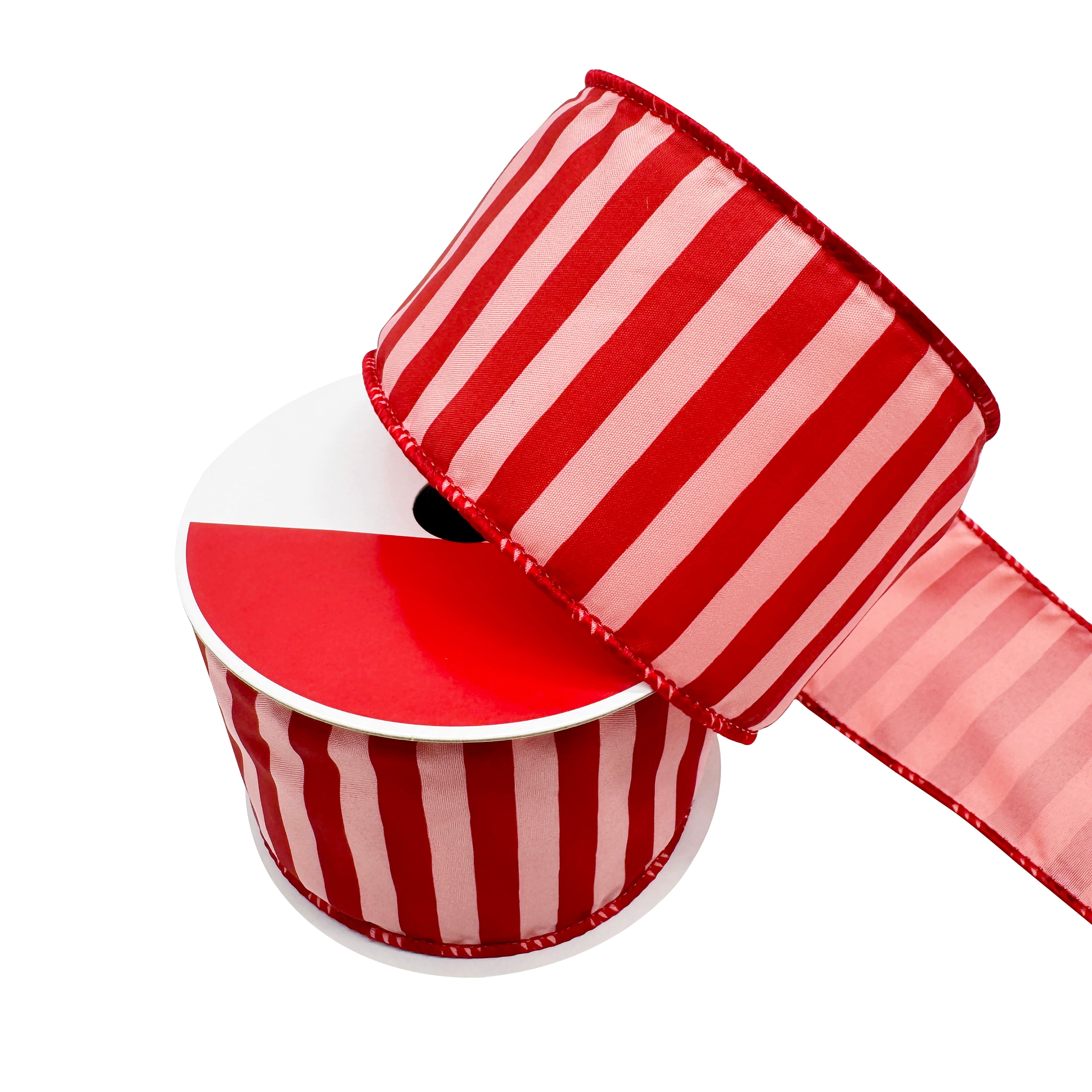 2.5" x 20ft. Holly Jolly Stripes Wired Ribbon by Celebrate It®