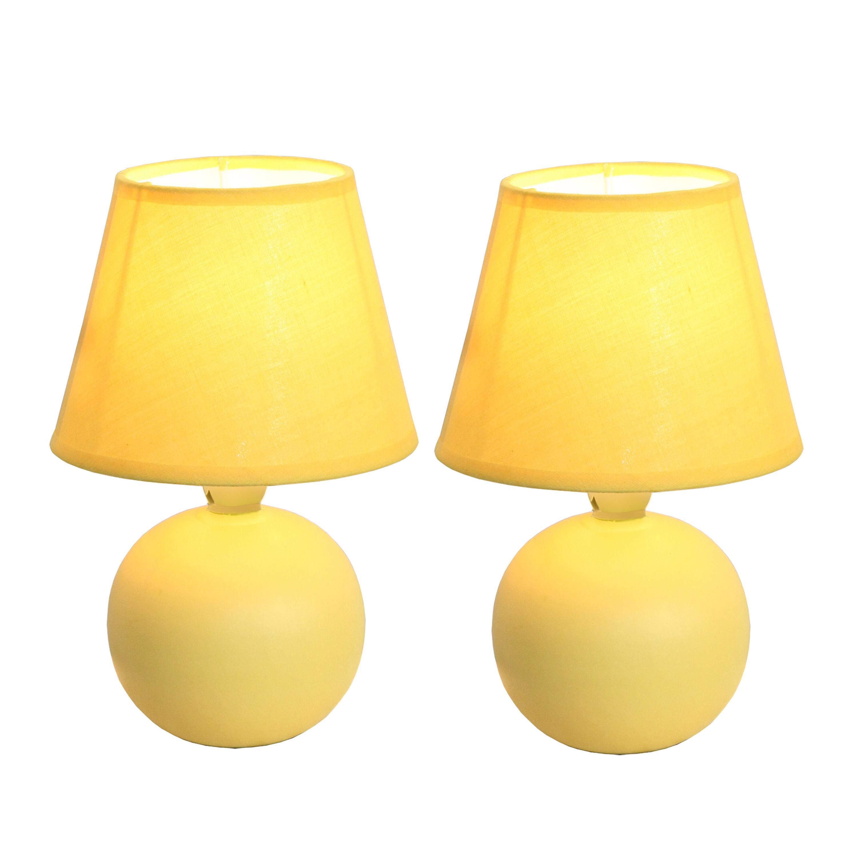 Simple Designs Mini Ceramic Globe Table Lamp