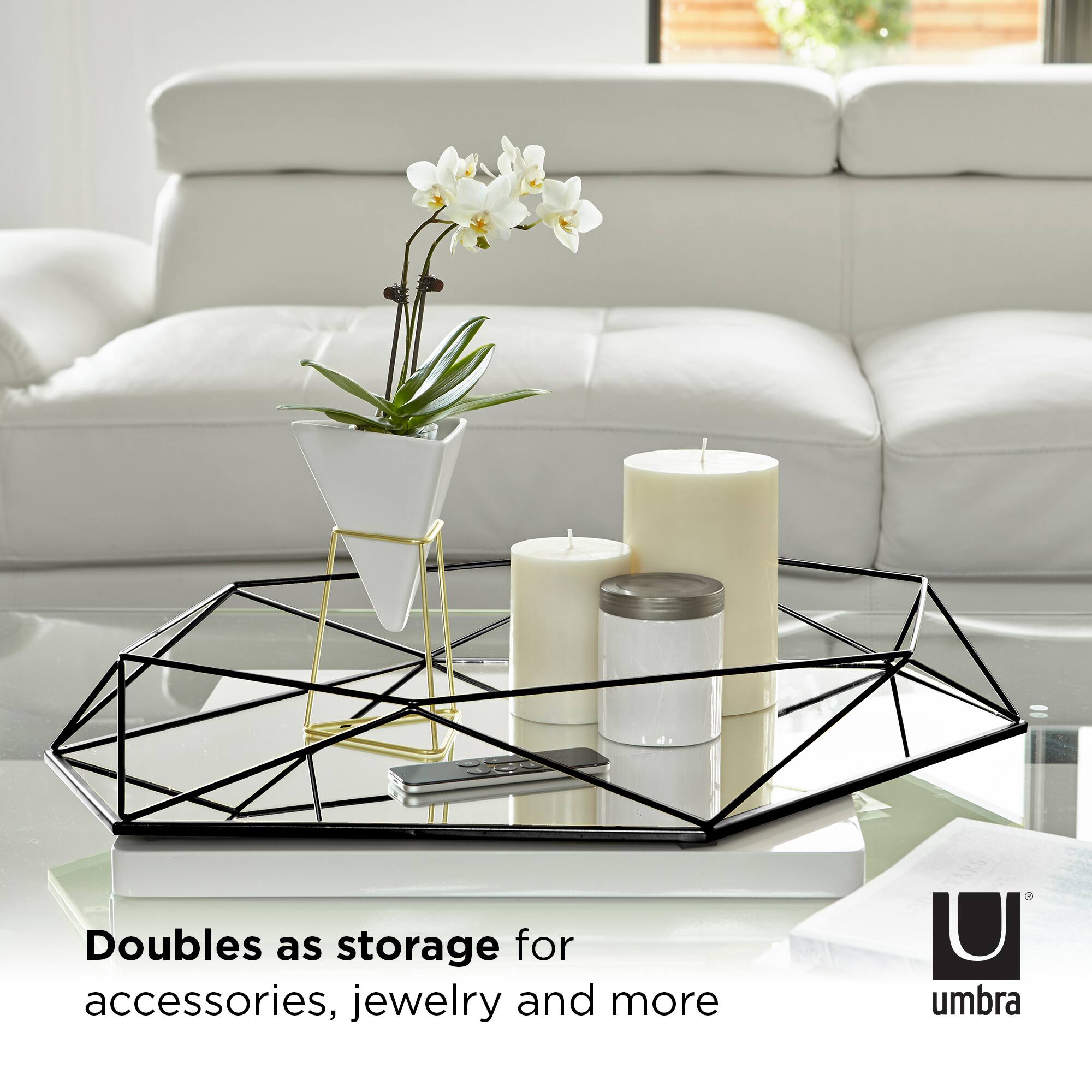 Umbra 22.5" Black Prisma Wall Mirror