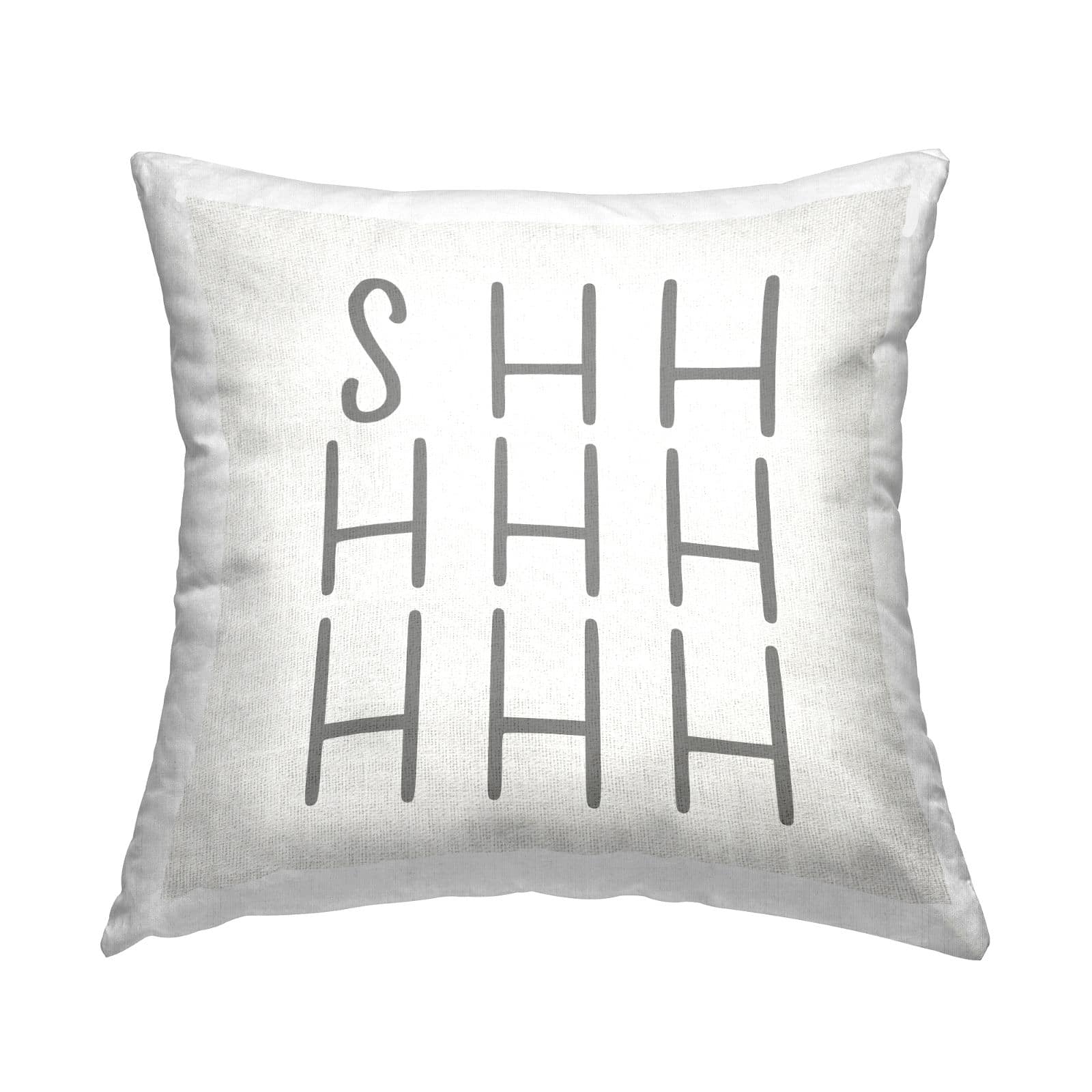 Stupell Industries Shhh Simple Quiet Typography Text Word Throw Pillow, 18" x 18"