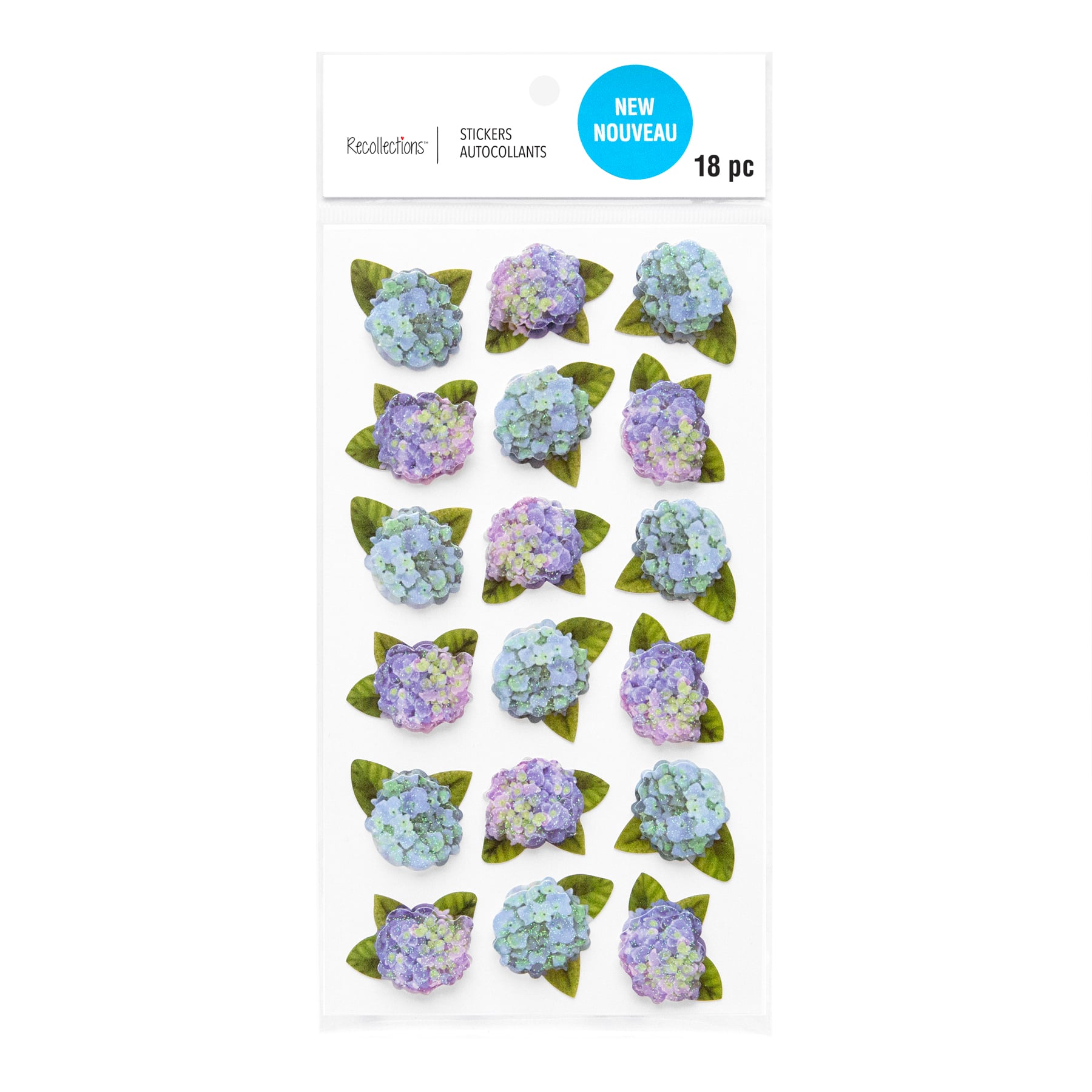 12 Pack: Hydrangea Dimensional Stickers by Recollections™