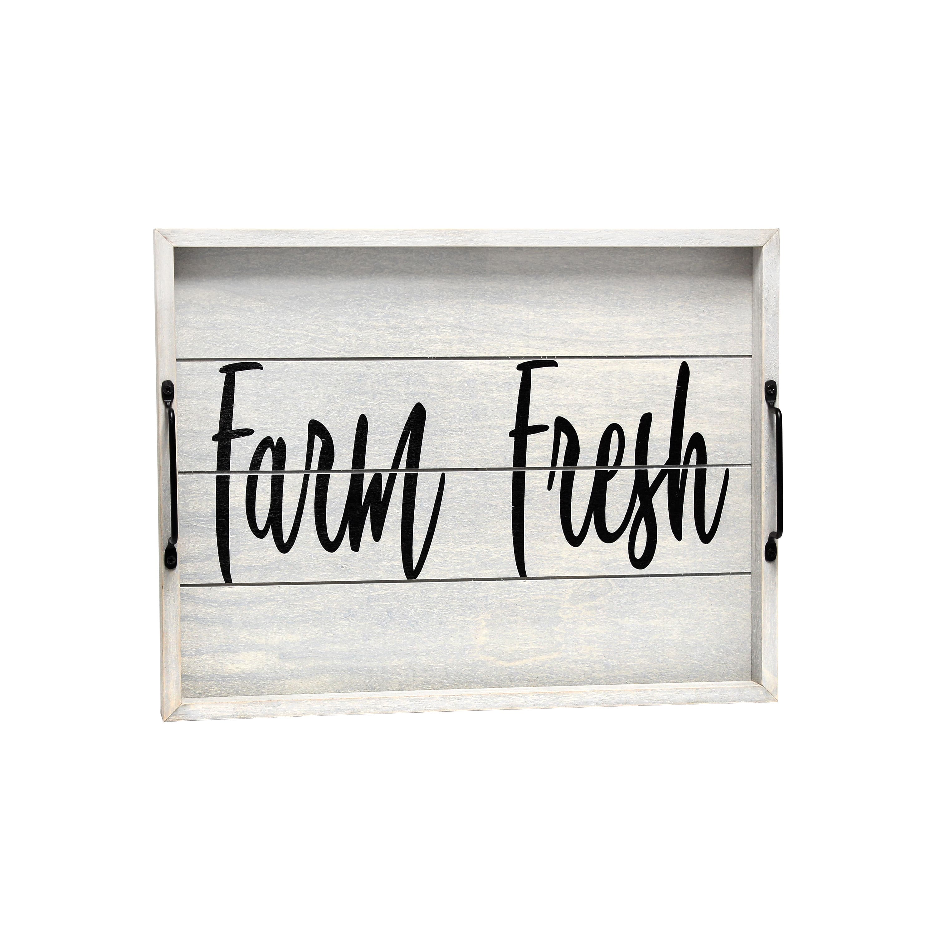 Elegant Designs™ 15.5" Farm Fresh Serving Tray with Handles