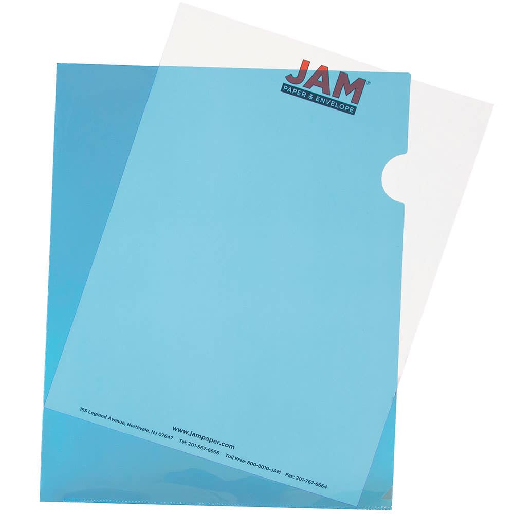 Jam Paper Plastic Sleeves 9 x 11 1/2 Purple 120/Pack