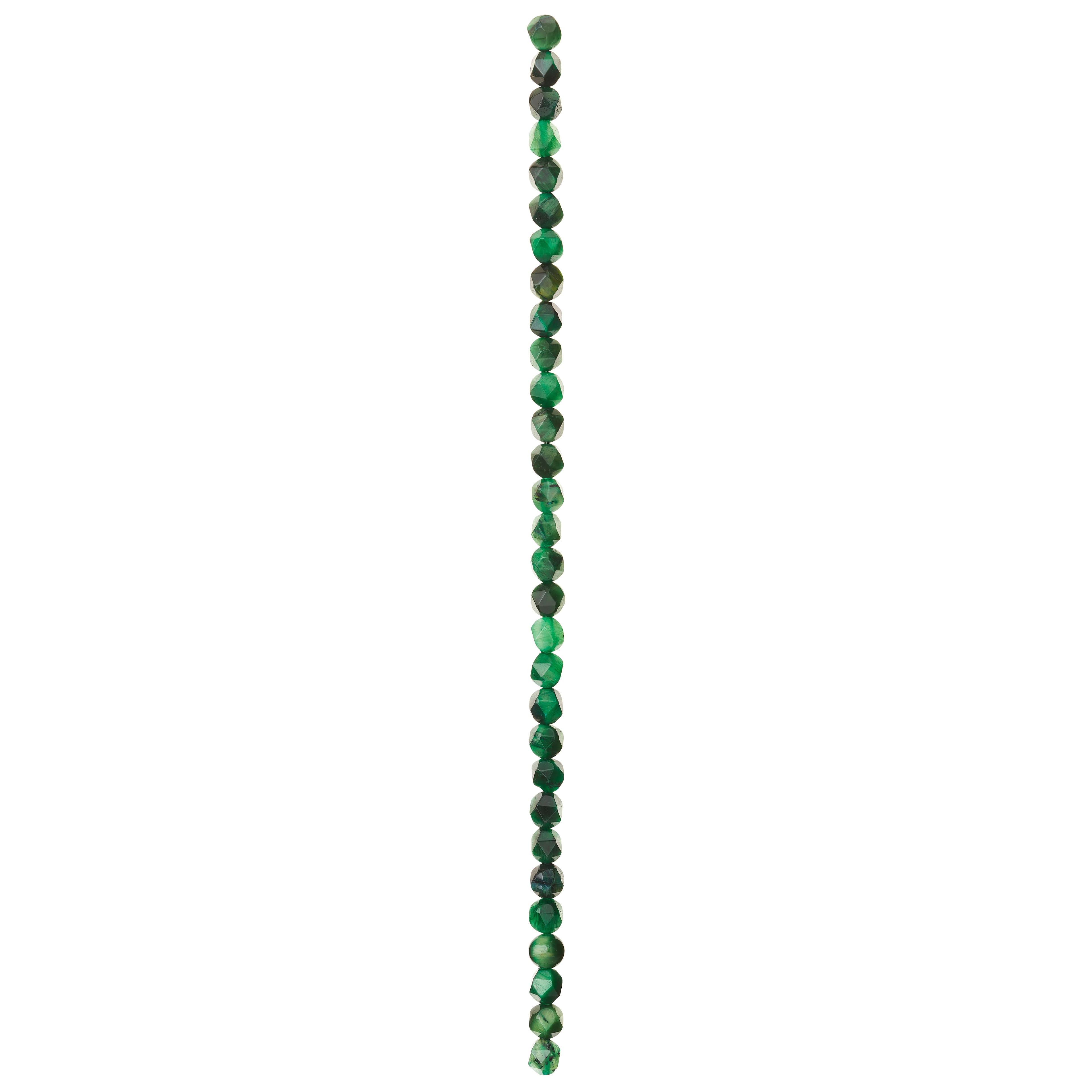 Green Dyed Faceted Tiger&#x27;s Eye Beads, 6mm by Bead Landing&#x2122;