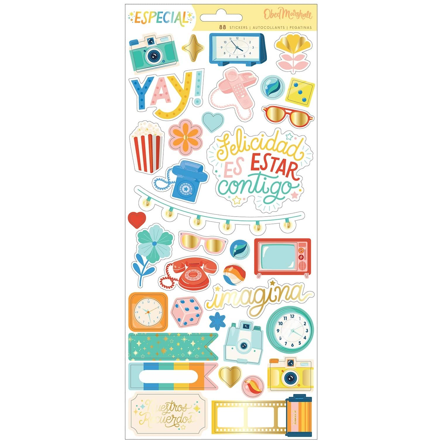 Obed Marshall Especial Accents &#x26; Phrases Cardstock Stickers