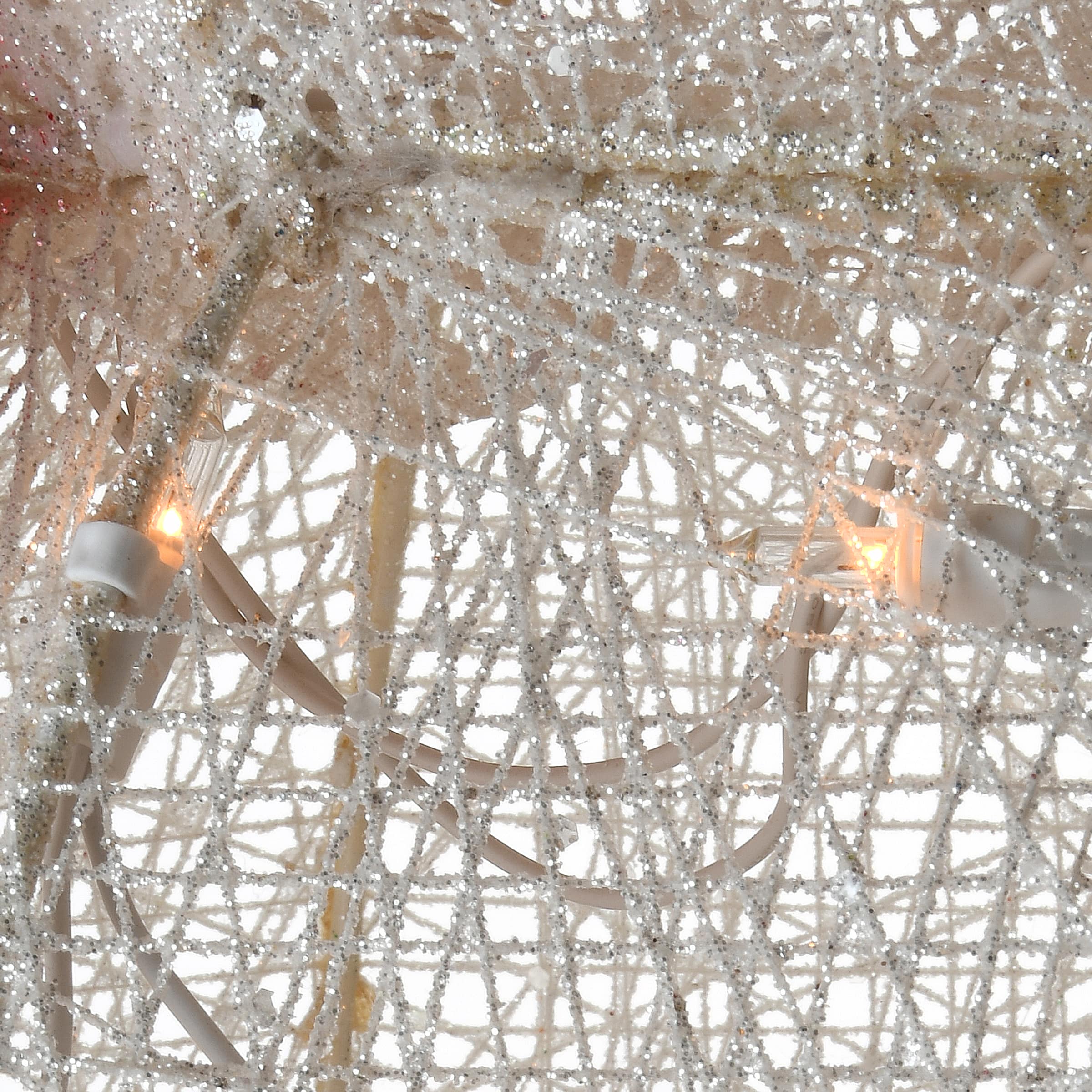 48&#x22; Crystal Snowman Decoration, Clear Mini LED Lights
