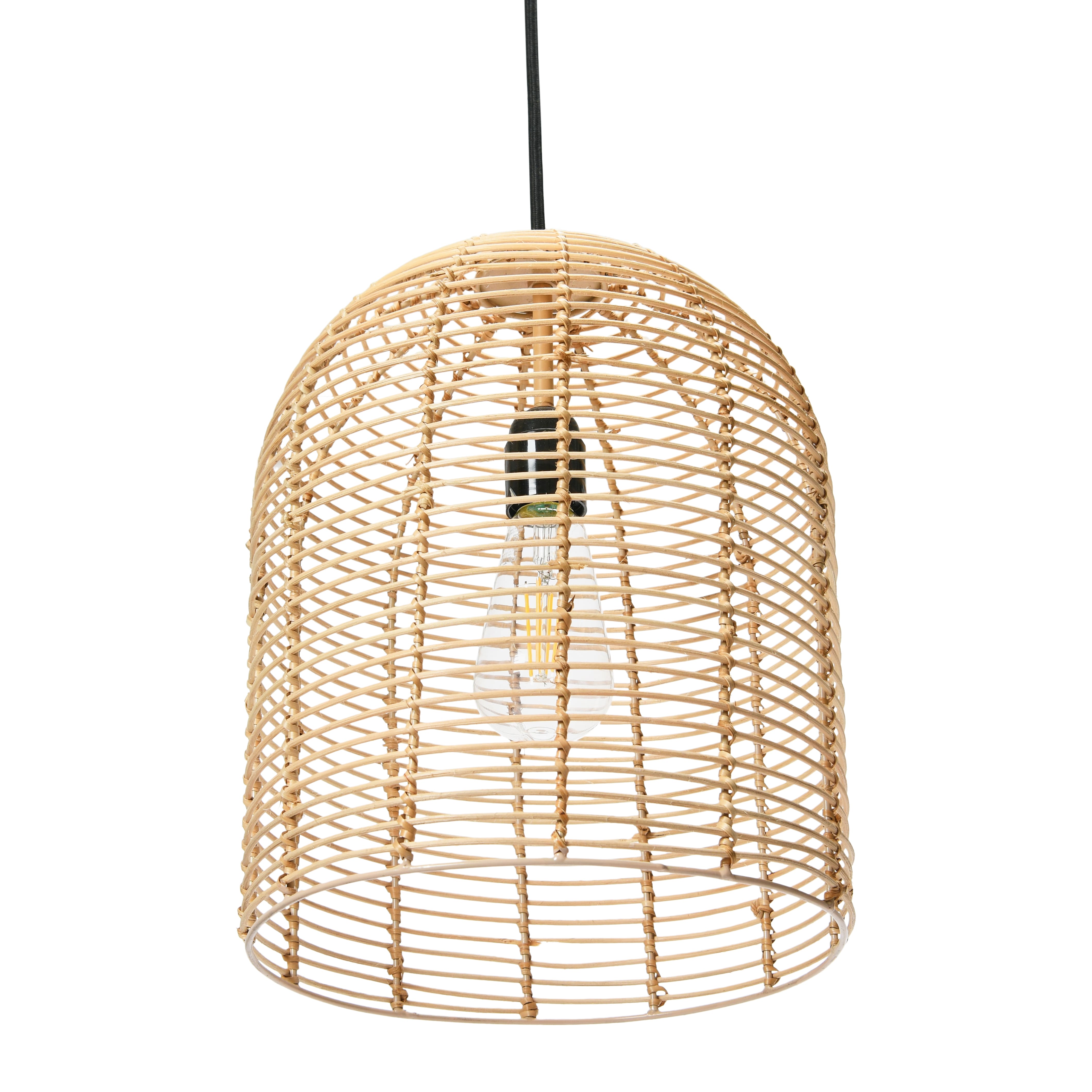 Modern Boho Handwoven Rattan Pendant Light