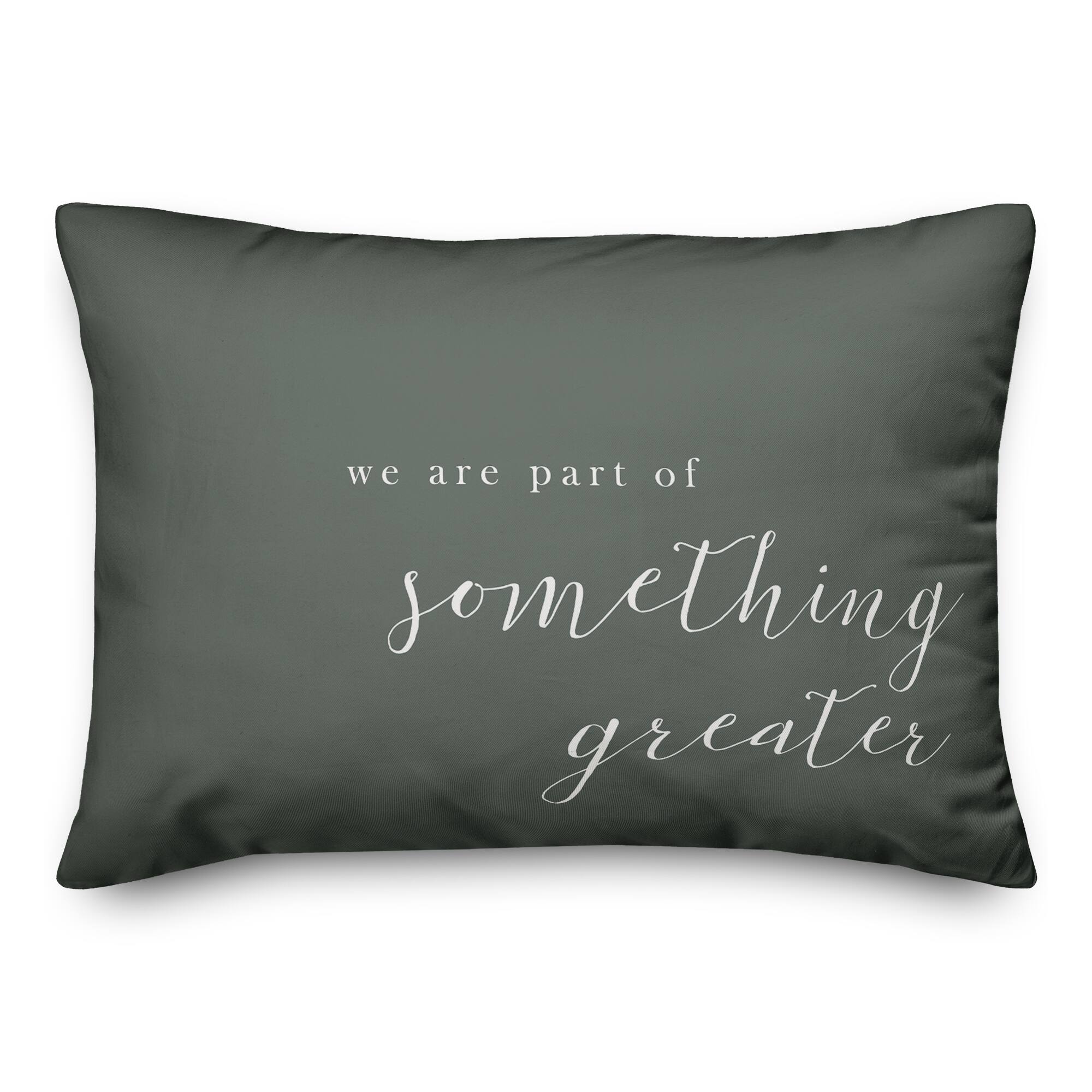 Part Of Something Greater 20" x 14" Throw Pillow