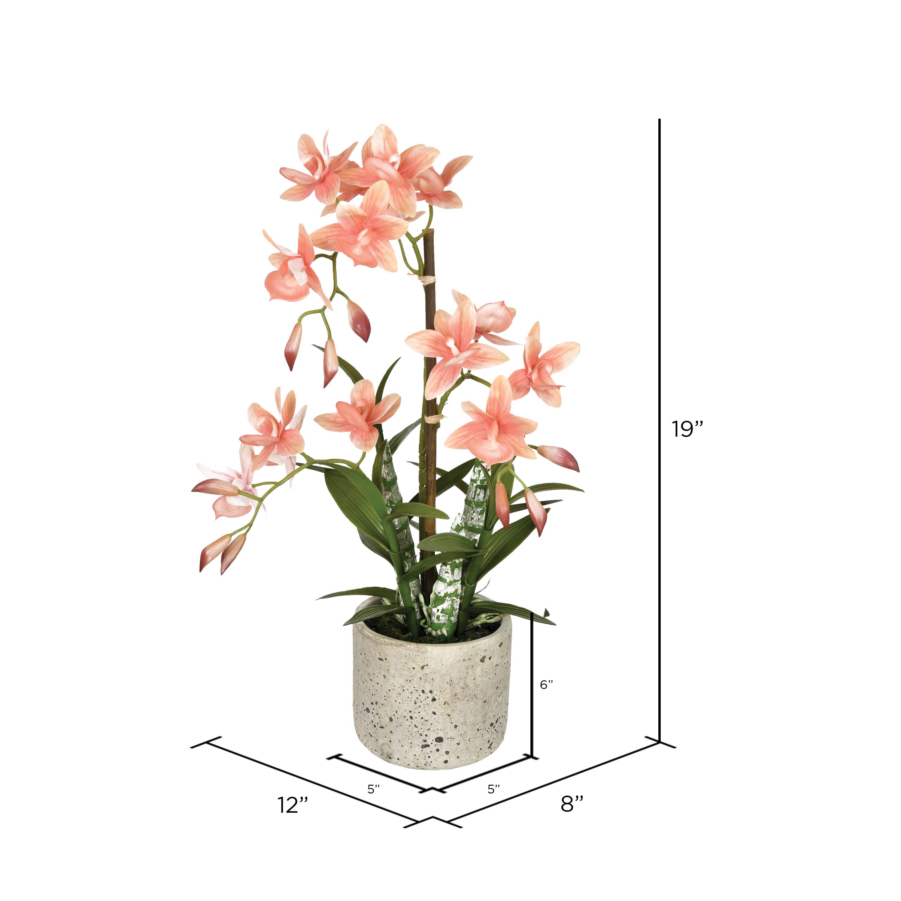 19&#x22; Artificial Deluxe Potted Cycnoches