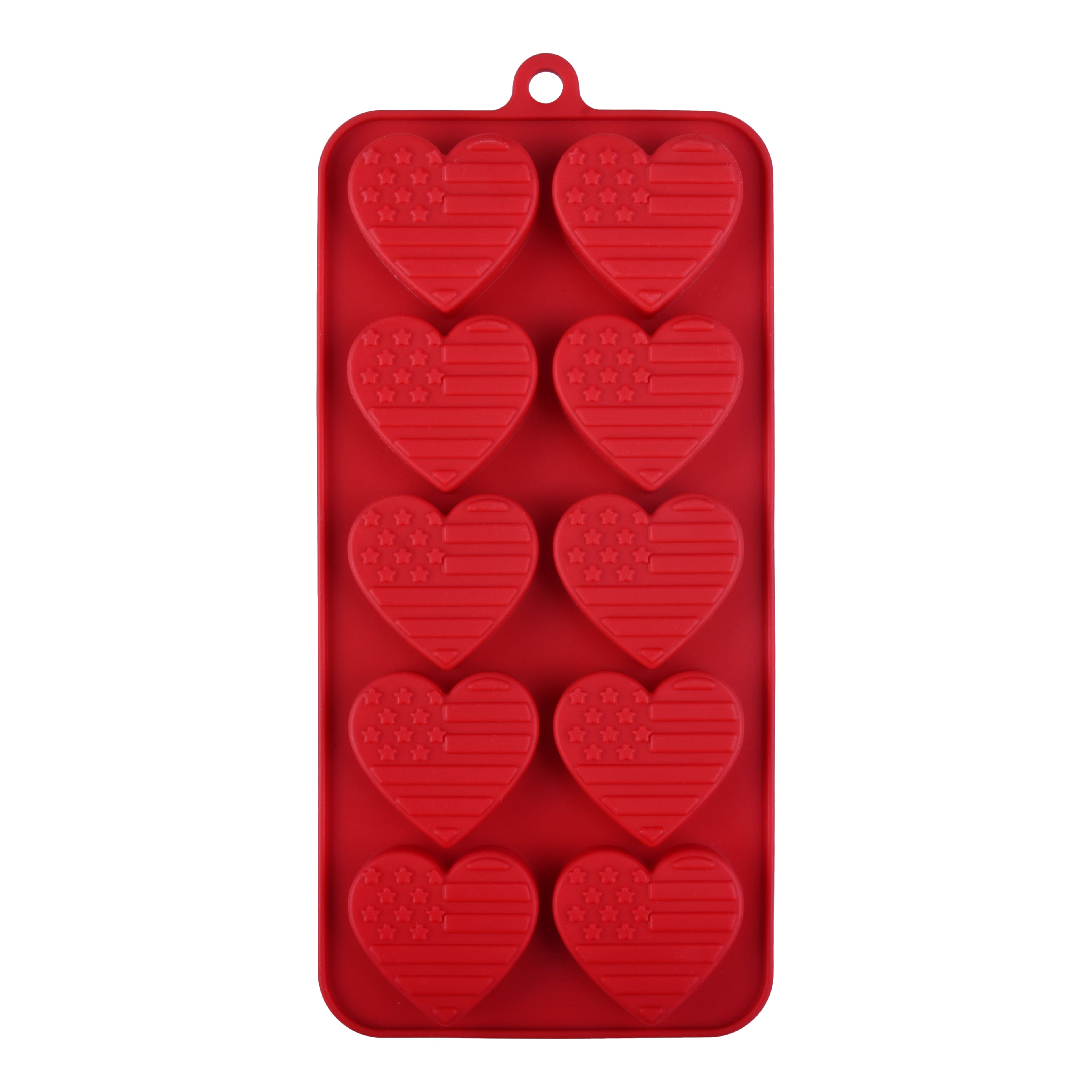 Red, White &#x26; Blue Heart Flag Silicone Candy Mold by Celebrate It&#xAE;