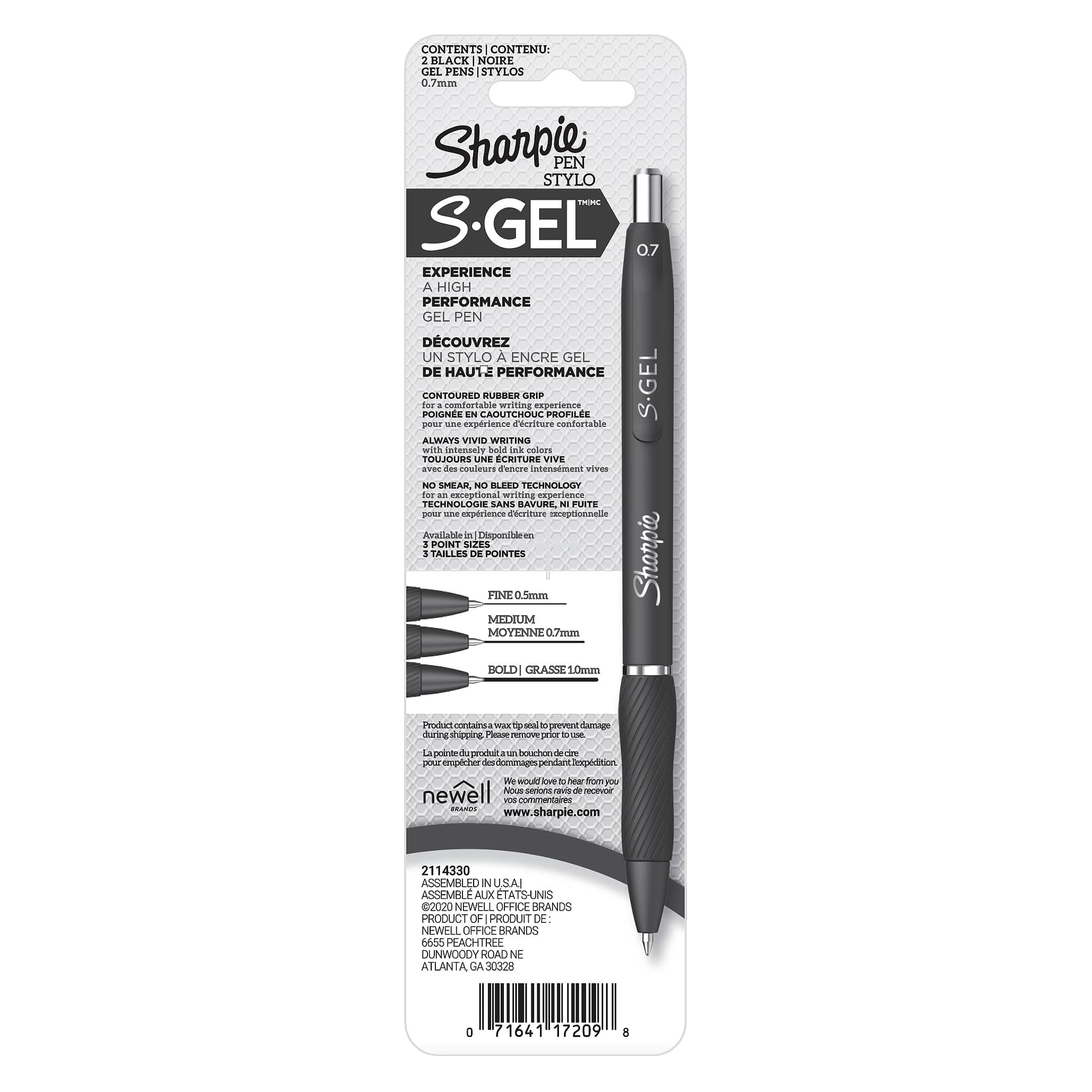 12 Packs: 2 ct. (24 total) Sharpie® S-Gel™ Black Pens