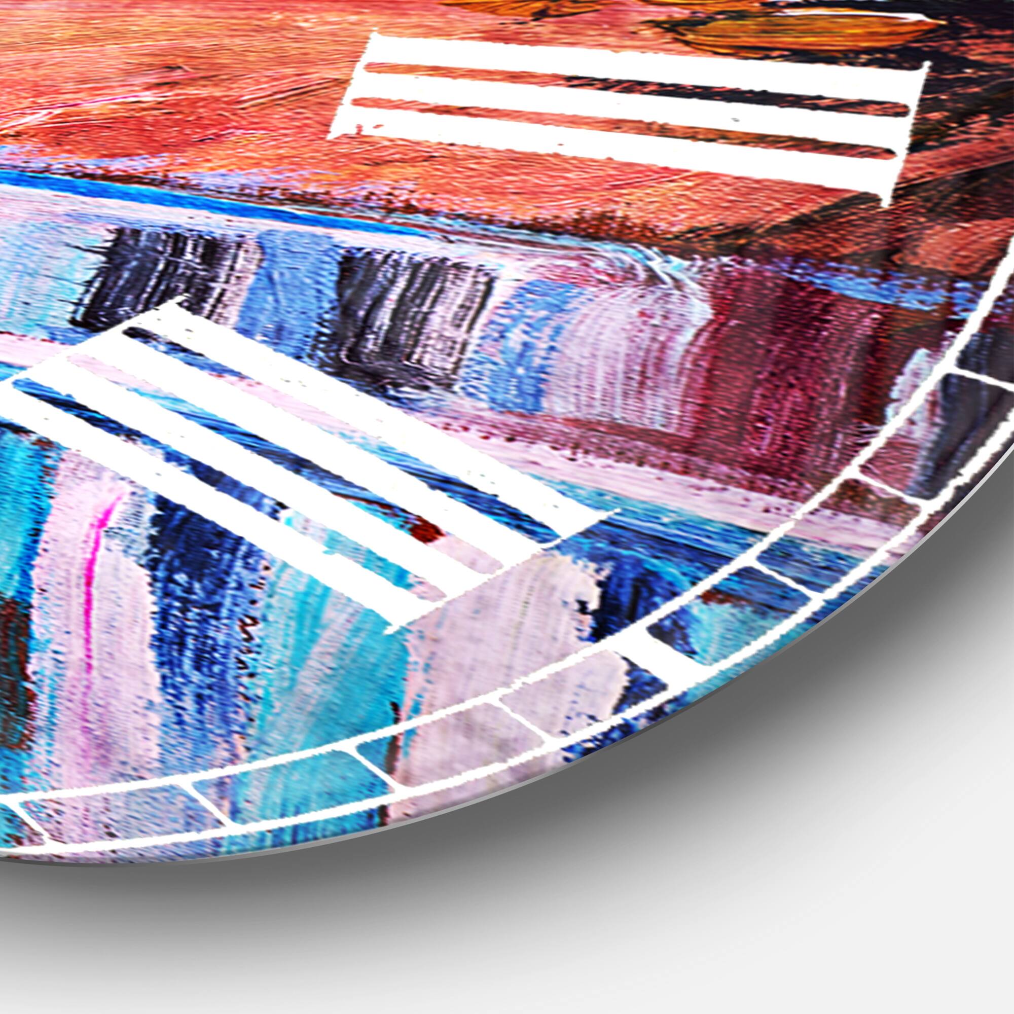 Designart 'Paris Eiffel Tower French Country Wall Clock