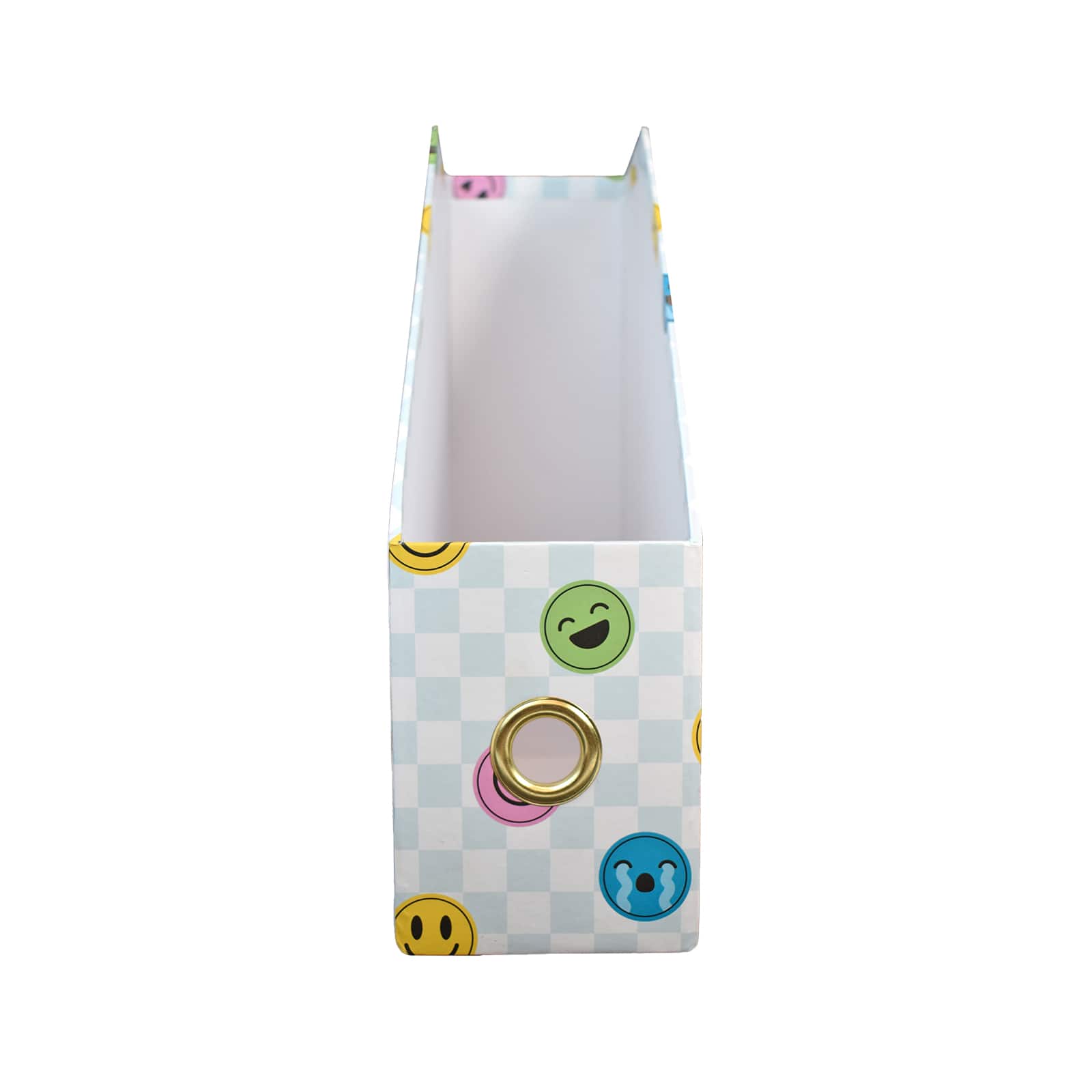 12&#x22; Multicolor Smile Emoji Magazine Bin by B2C&#x2122;