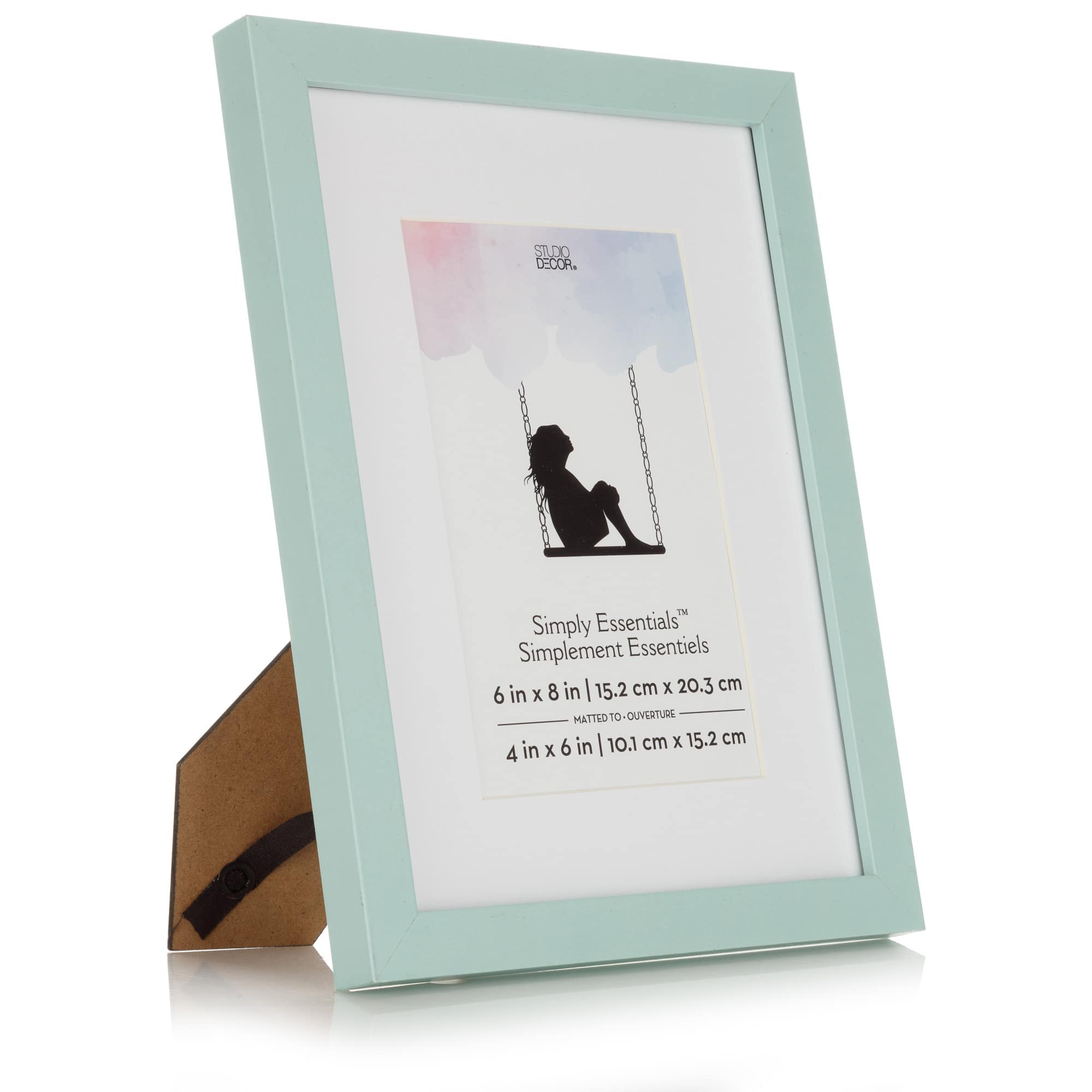 Teal Linear 4&#x22; x 6&#x22; Frame with Mat, Simply Essentials&#x2122; by Studio D&#xE9;cor&#xAE;