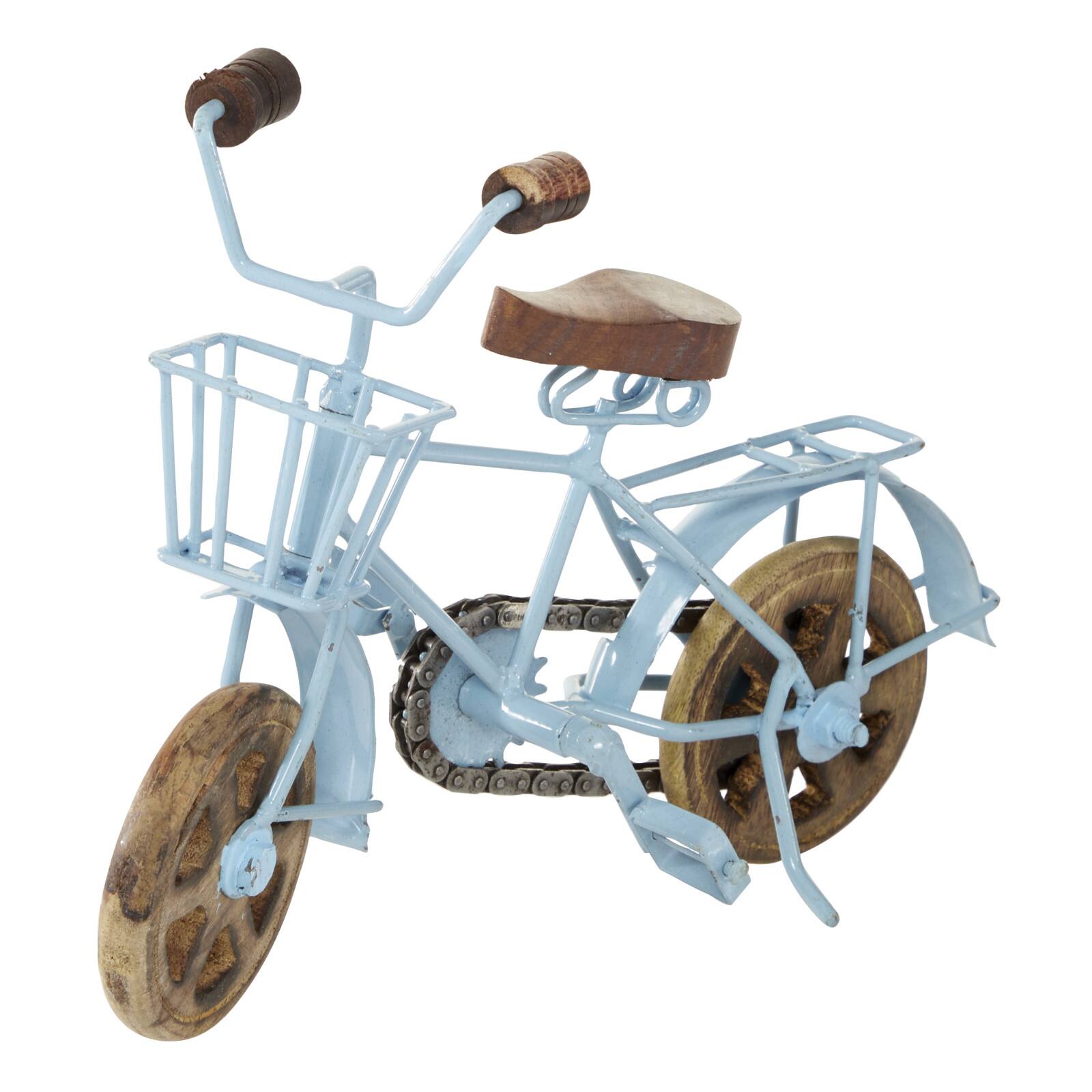 10&#x22; Multi-Colored Metal Vintage Bicycle Sculpture, 3ct.