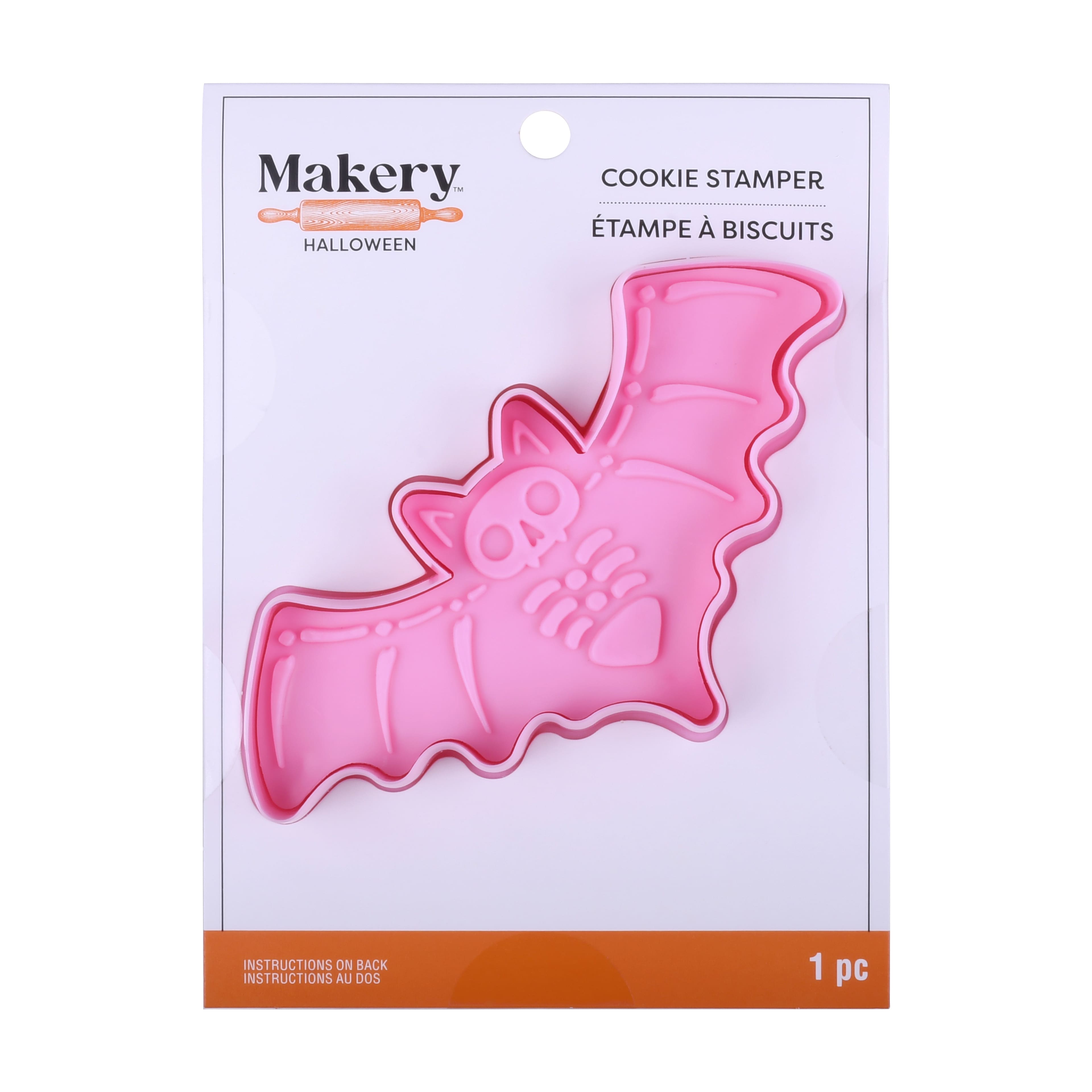 3&#x22; Skeleton Bat Cookie Stamper by Makery&#x2122;