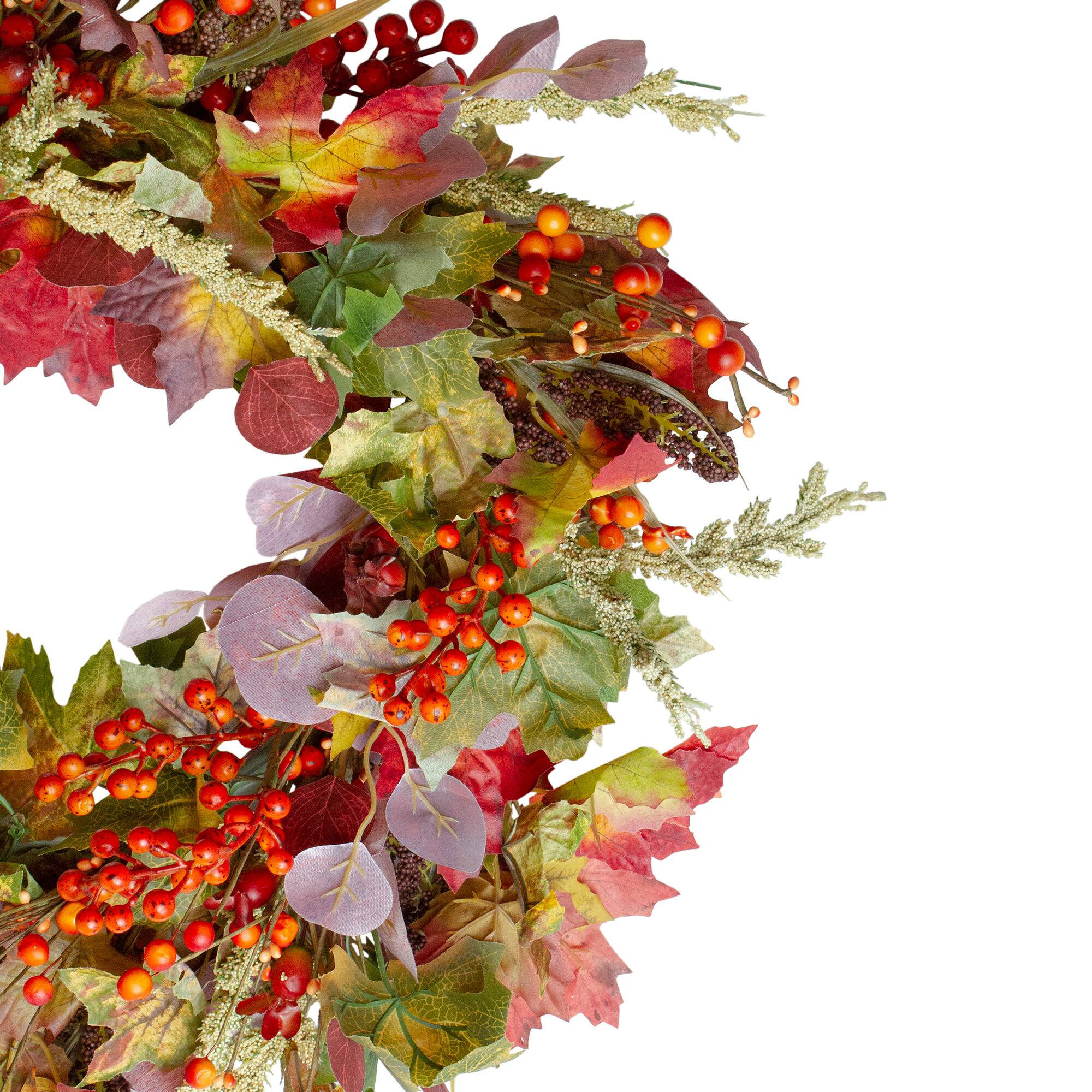 26" Leaves & Berries Fall Harvest Wreath