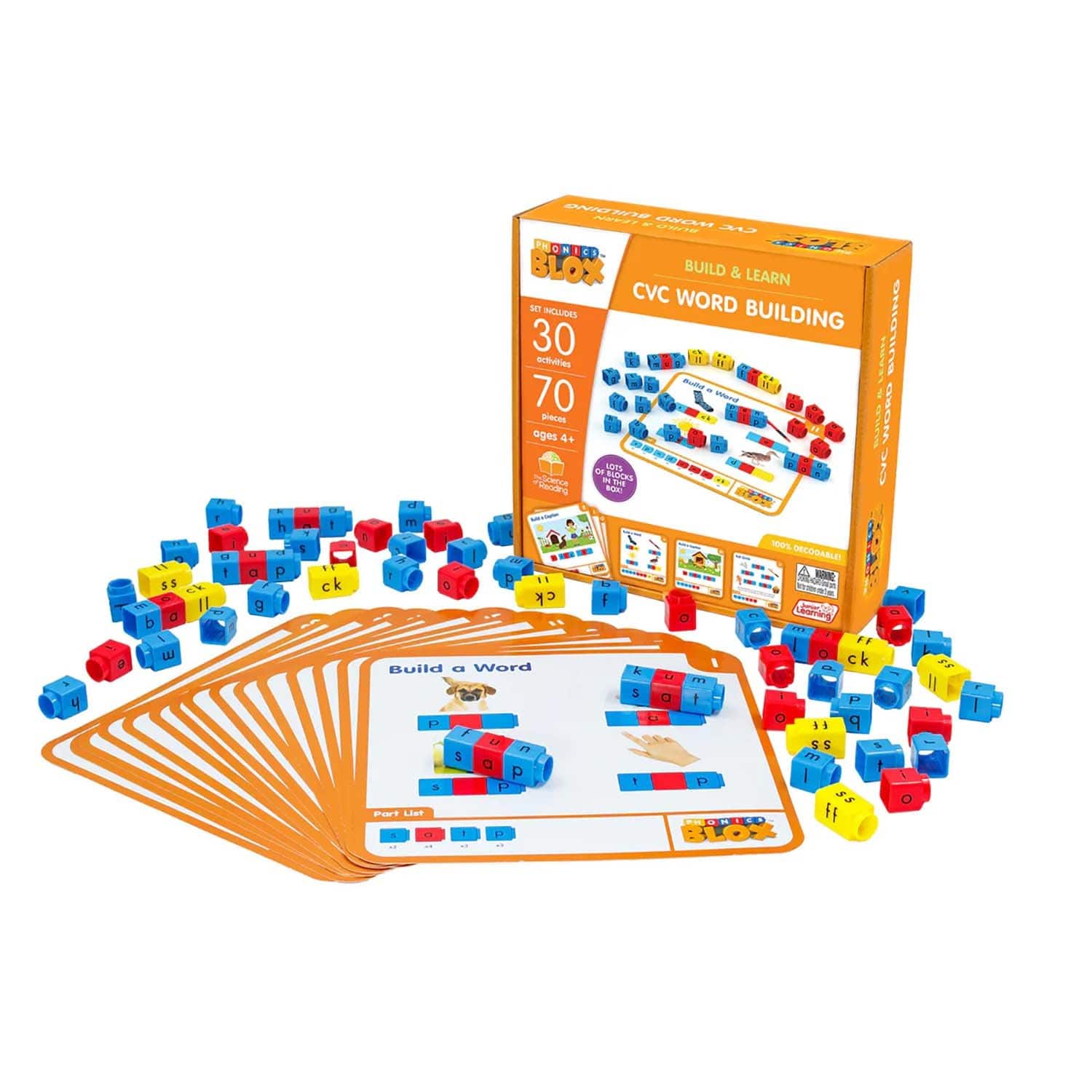 Junior Learning® CVC Word Building Phase 2 Rainbow Phonics Set