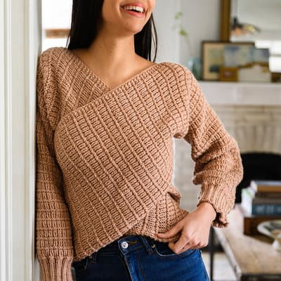Lion Brand® Wool-Ease® Wrap Cardi | Projects | Michaels