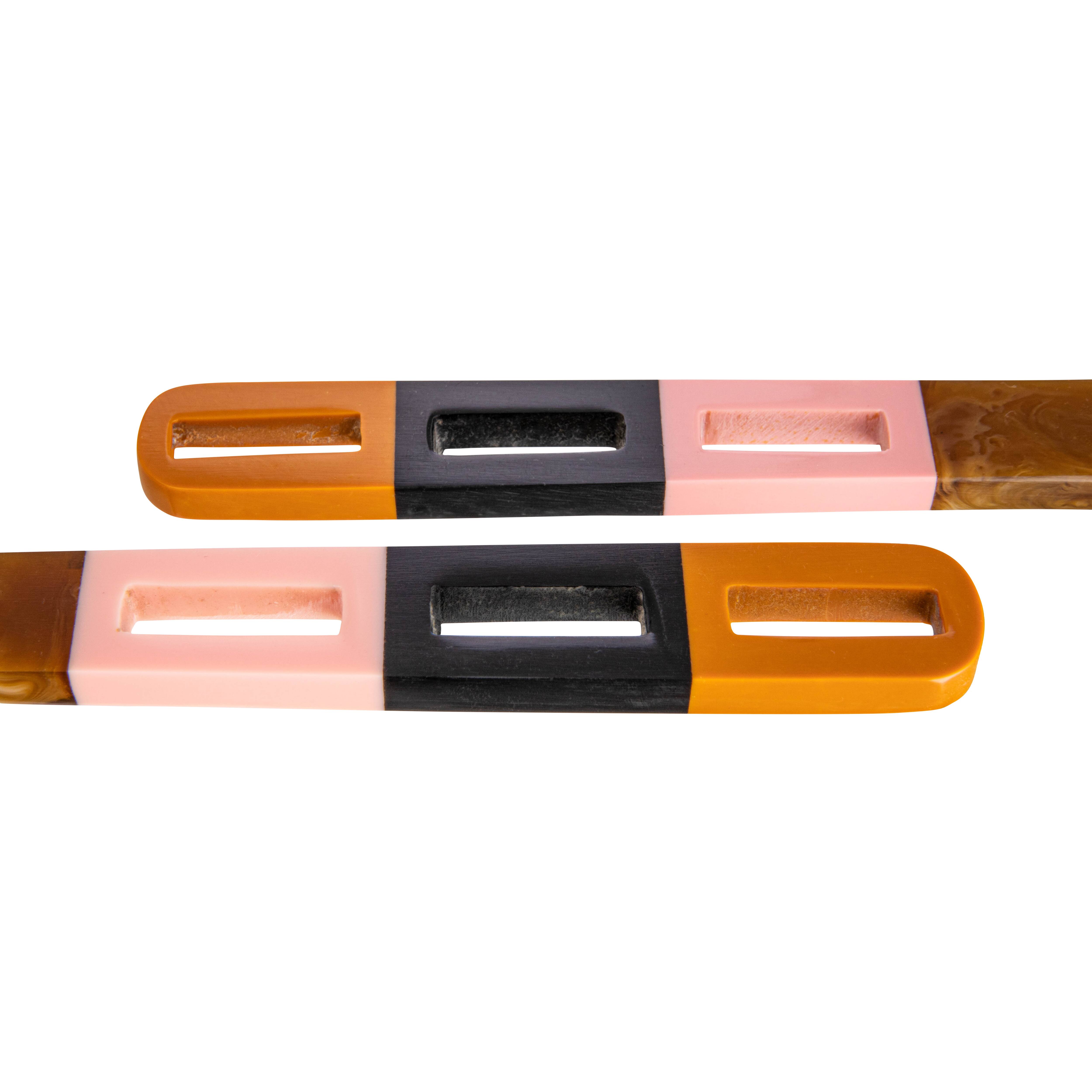Hello Honey&#xAE; Multicolor Vintage Salad Server Set in Drawstring Bag
