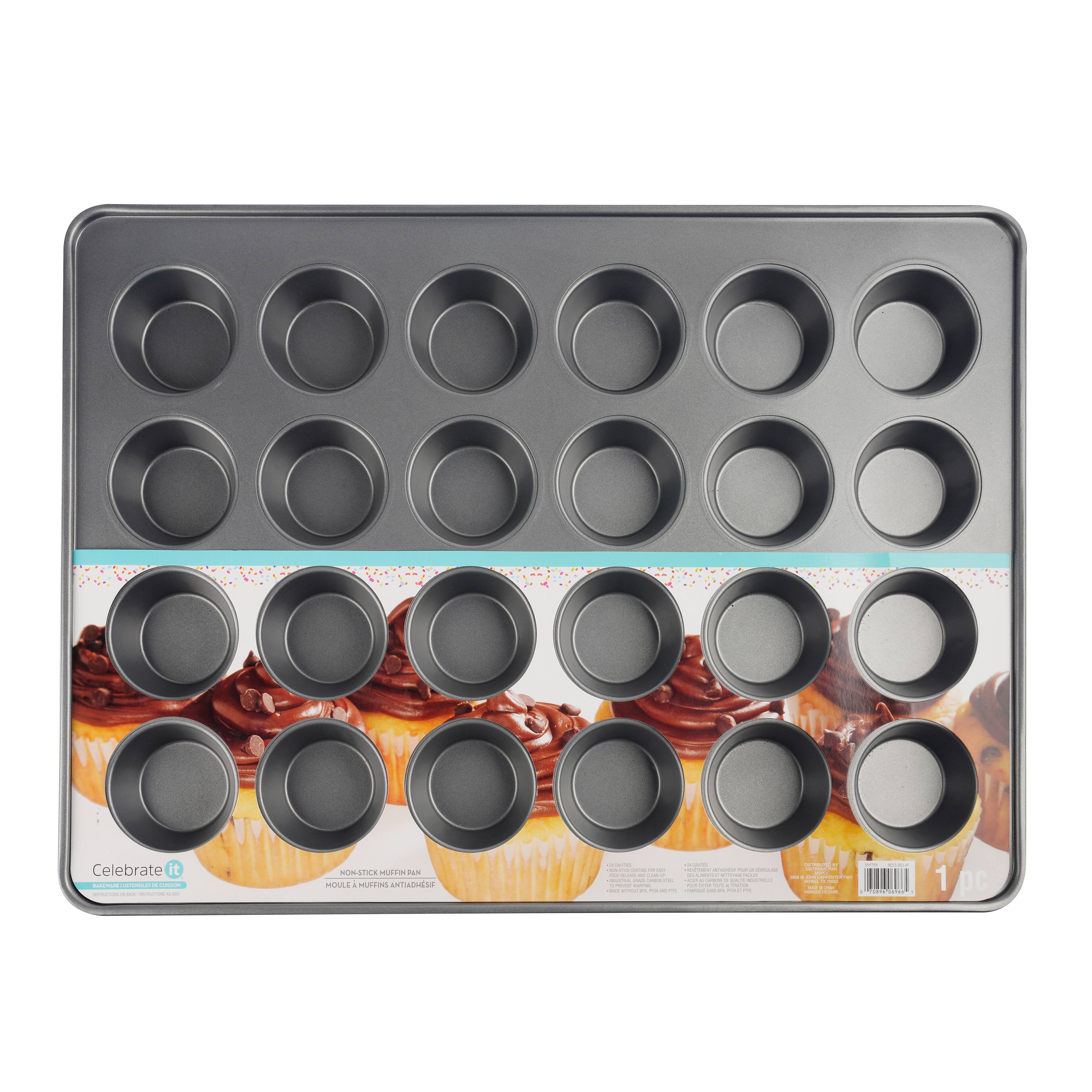 8 Pack: Non-Stick 24-Cavity Muffin Pan by Celebrate It®