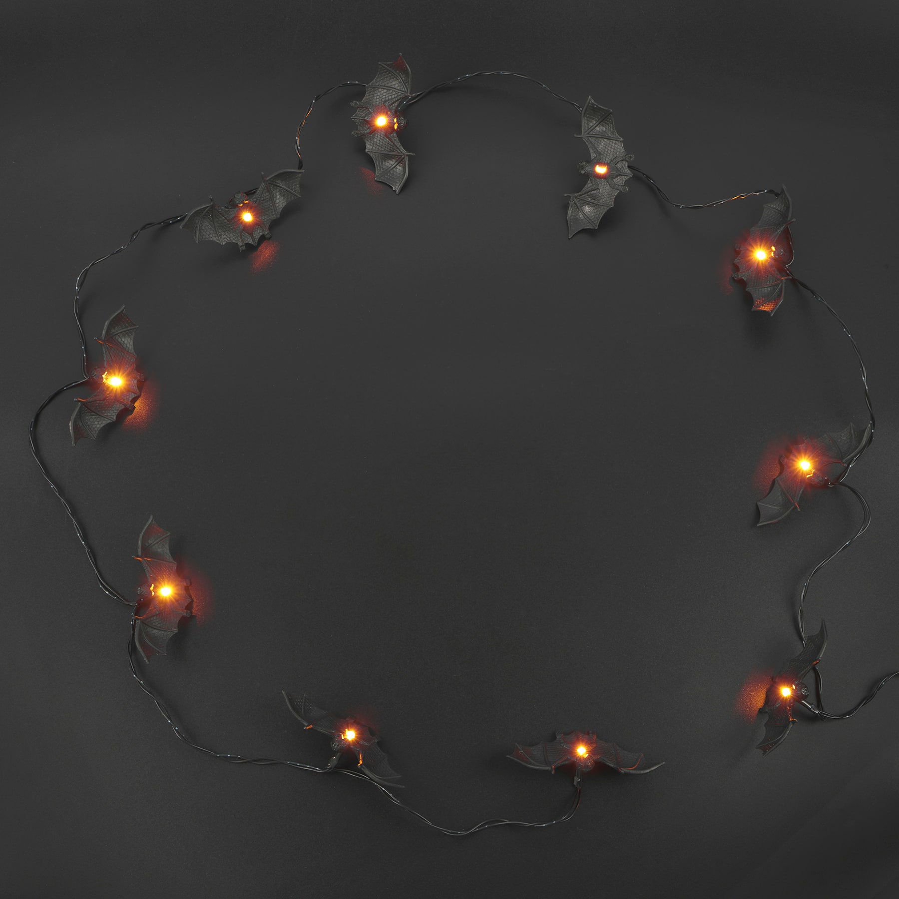 10ct. Orange LED Bat Icon String Lights by Ashland&#xAE;