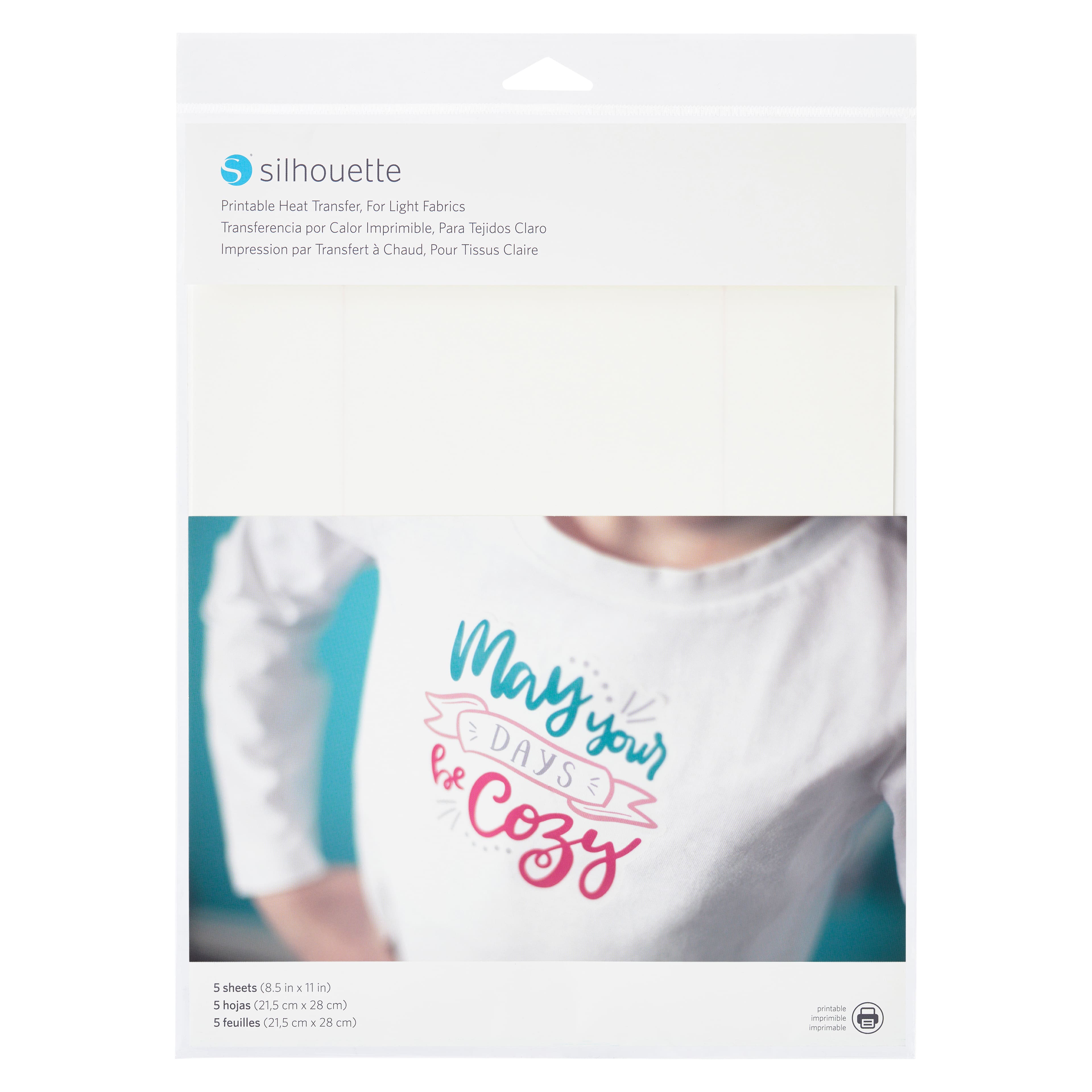 12 Packs: 5 ct. (60 total) Silhouette® Printable Heat Transfer Sheets
