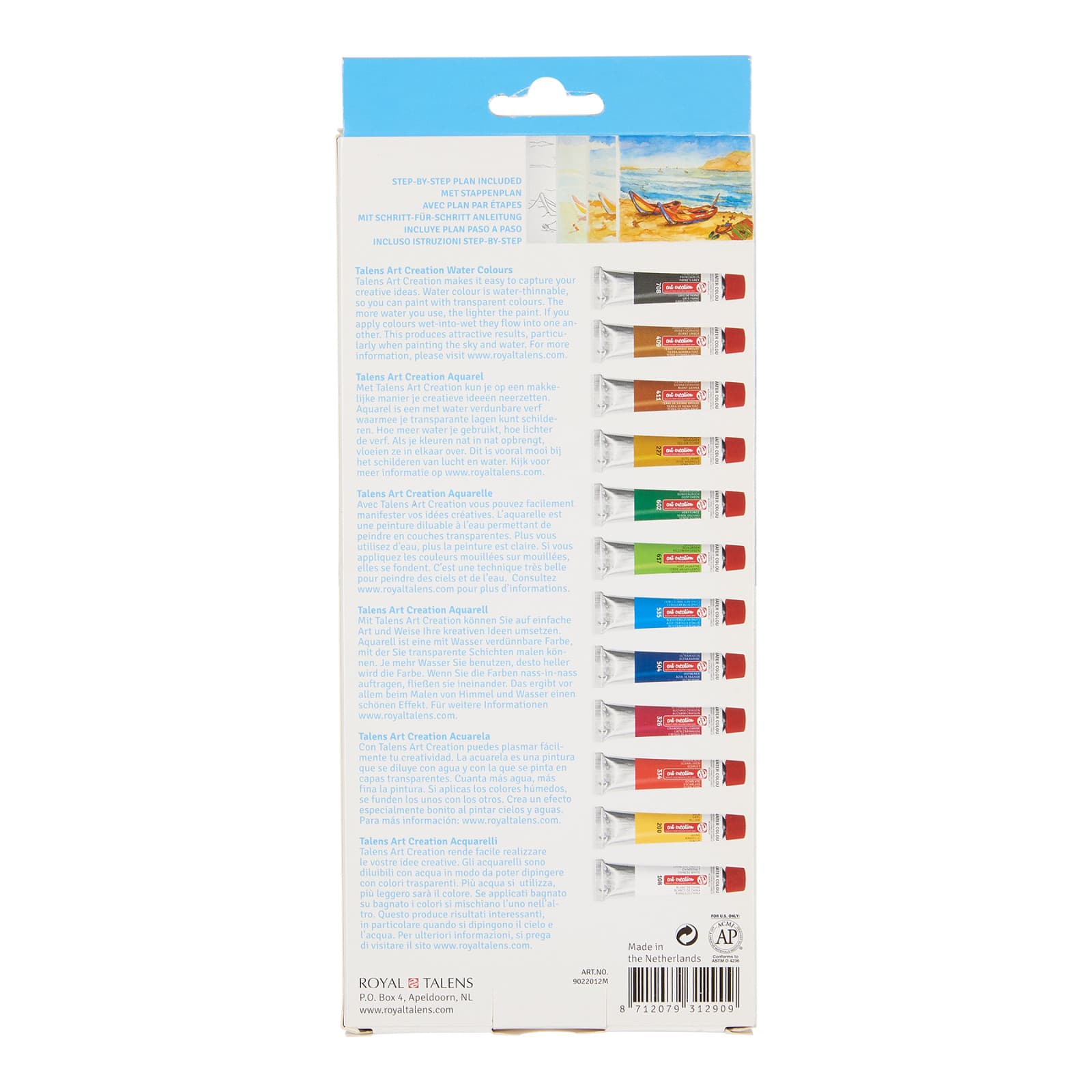 Talens Art Creation 12 Color Watercolor Set