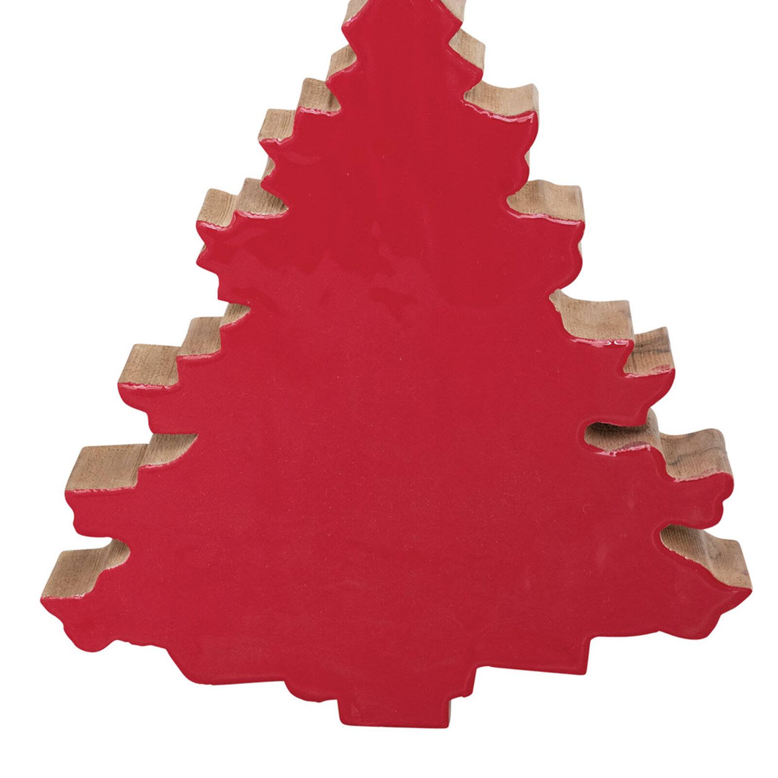 Hello Honey® 8" Enameled Mango Wood Christmas Tree