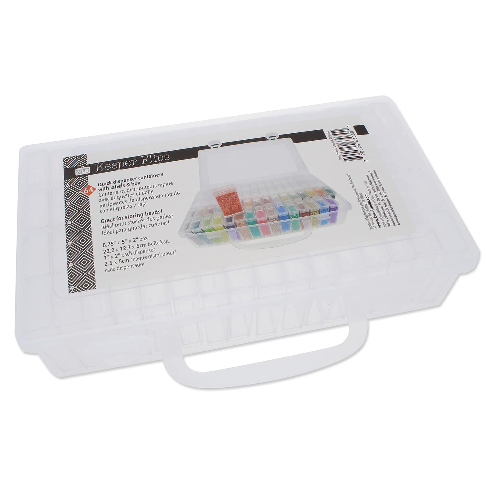 The Beadsmith&#xAE; Plastic Box with Flip Boxes and Labels
