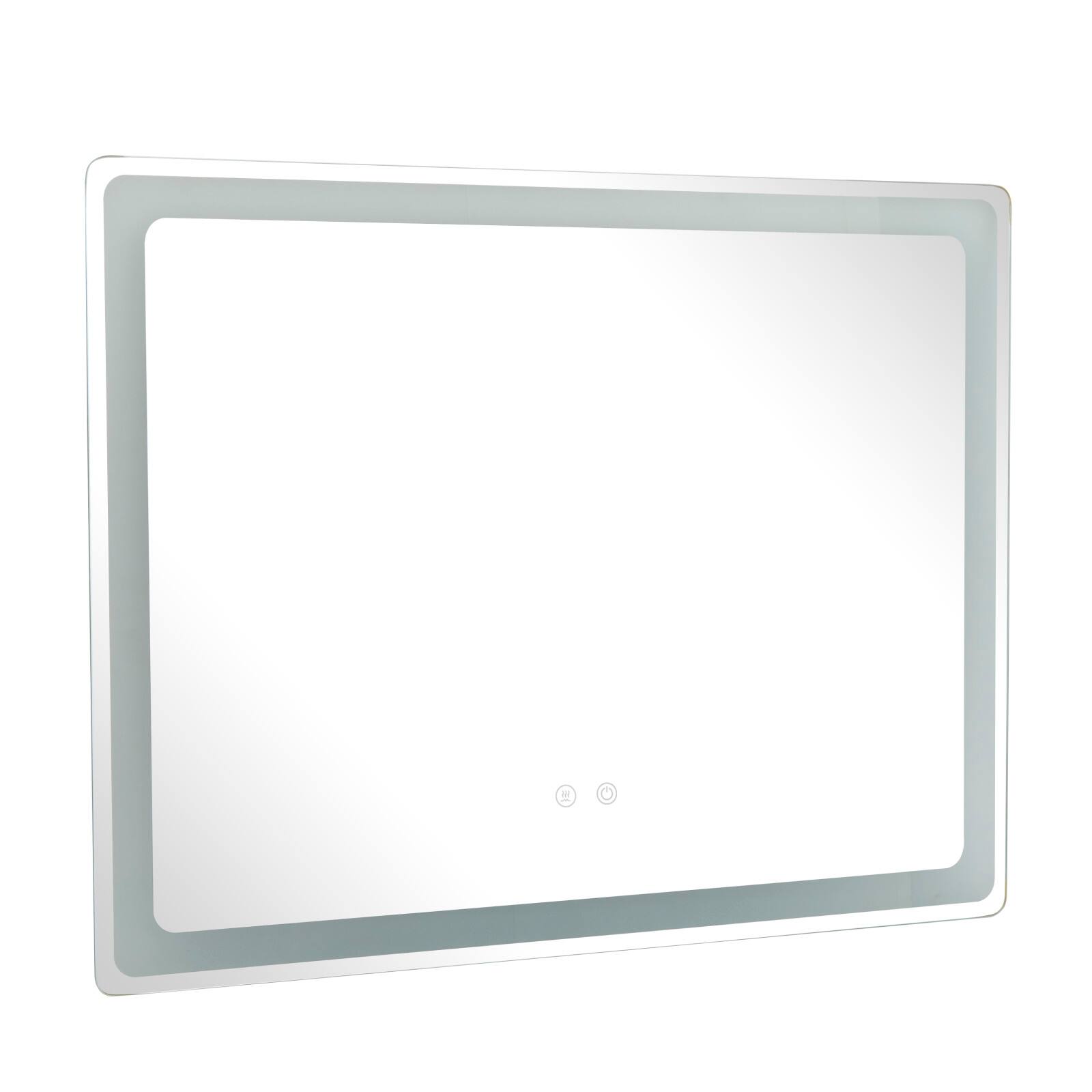 Clear Glass Modern Anti Fog Mirror, 36&#x22; x 1&#x22; x 28&#x22;