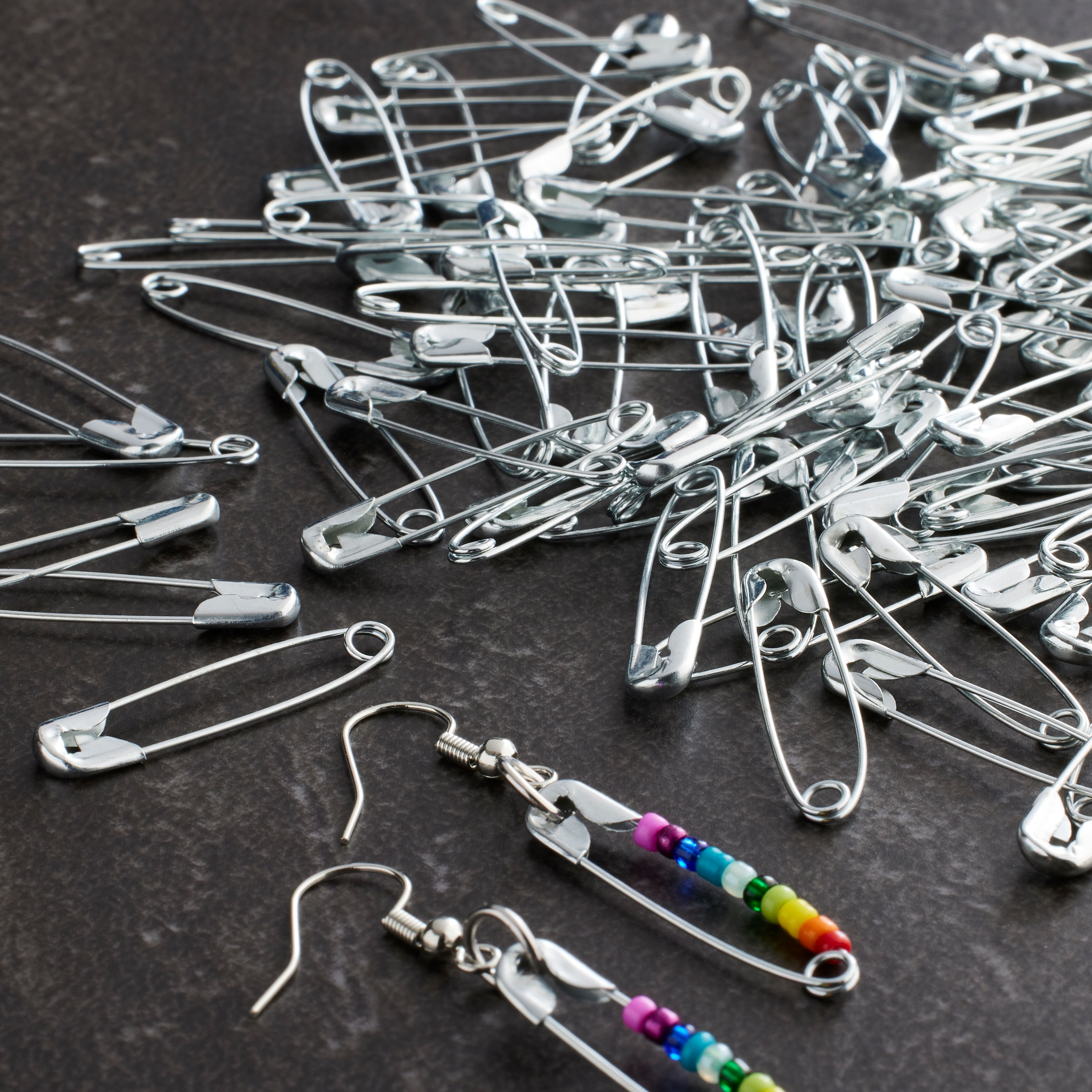 12 Packs: 200 ct. (2,400 total) 1.25&#x22; Rhodium Safety Pins by Bead Landing&#x2122;
