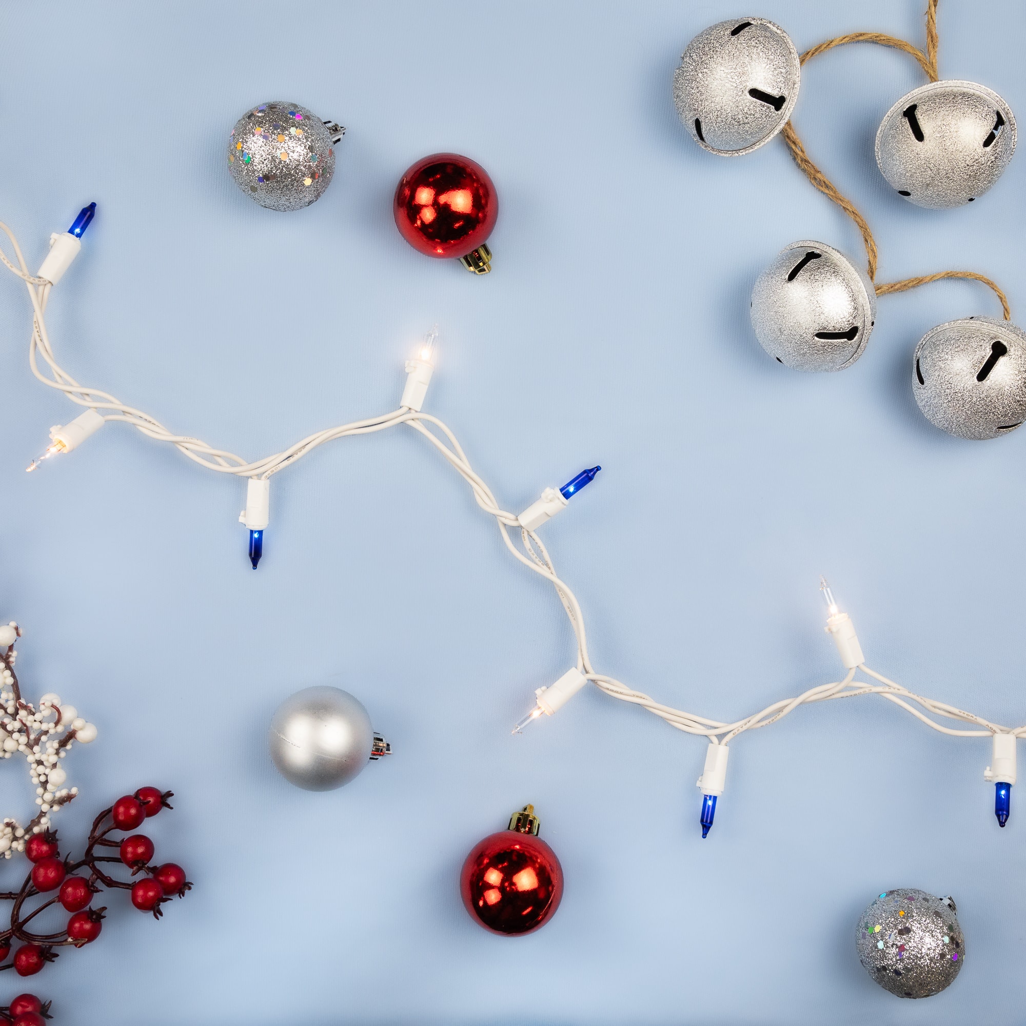100ct. Mini Christmas String Lights with White Wire