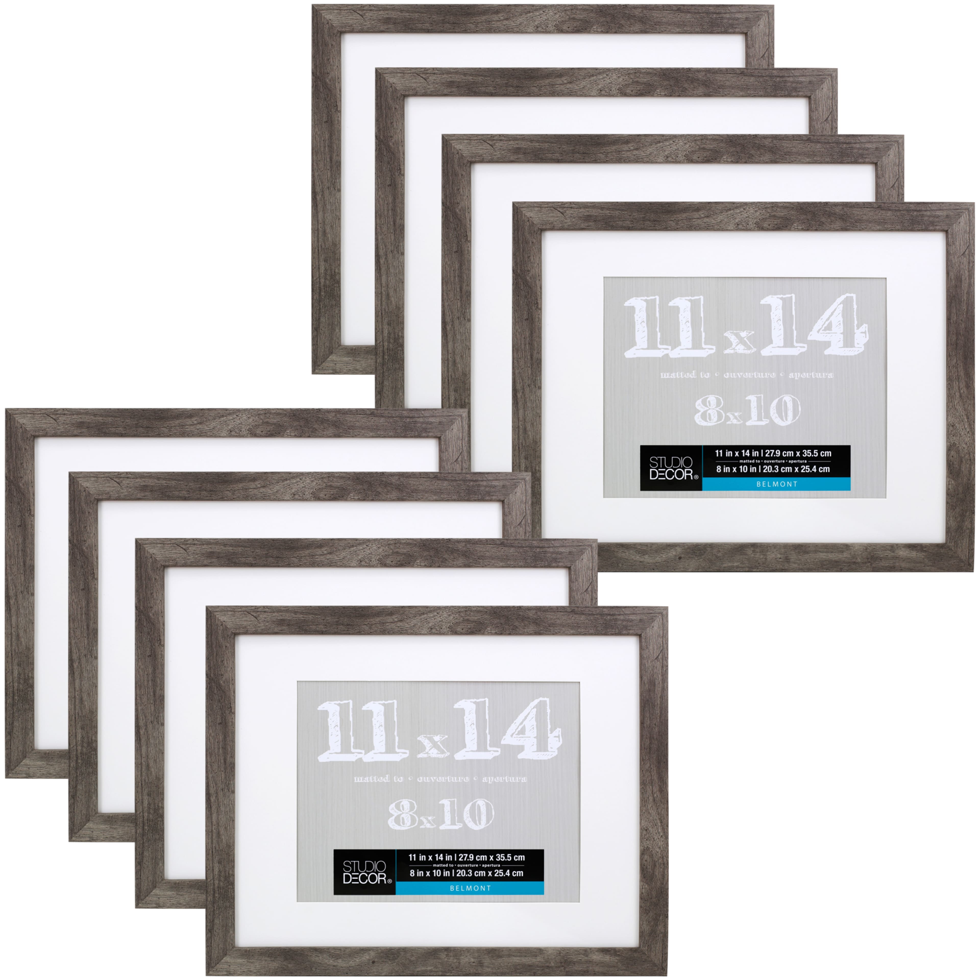 Room Essentials (Set of 6) 11 x 11 Matted to 8 x 8 Frame Set