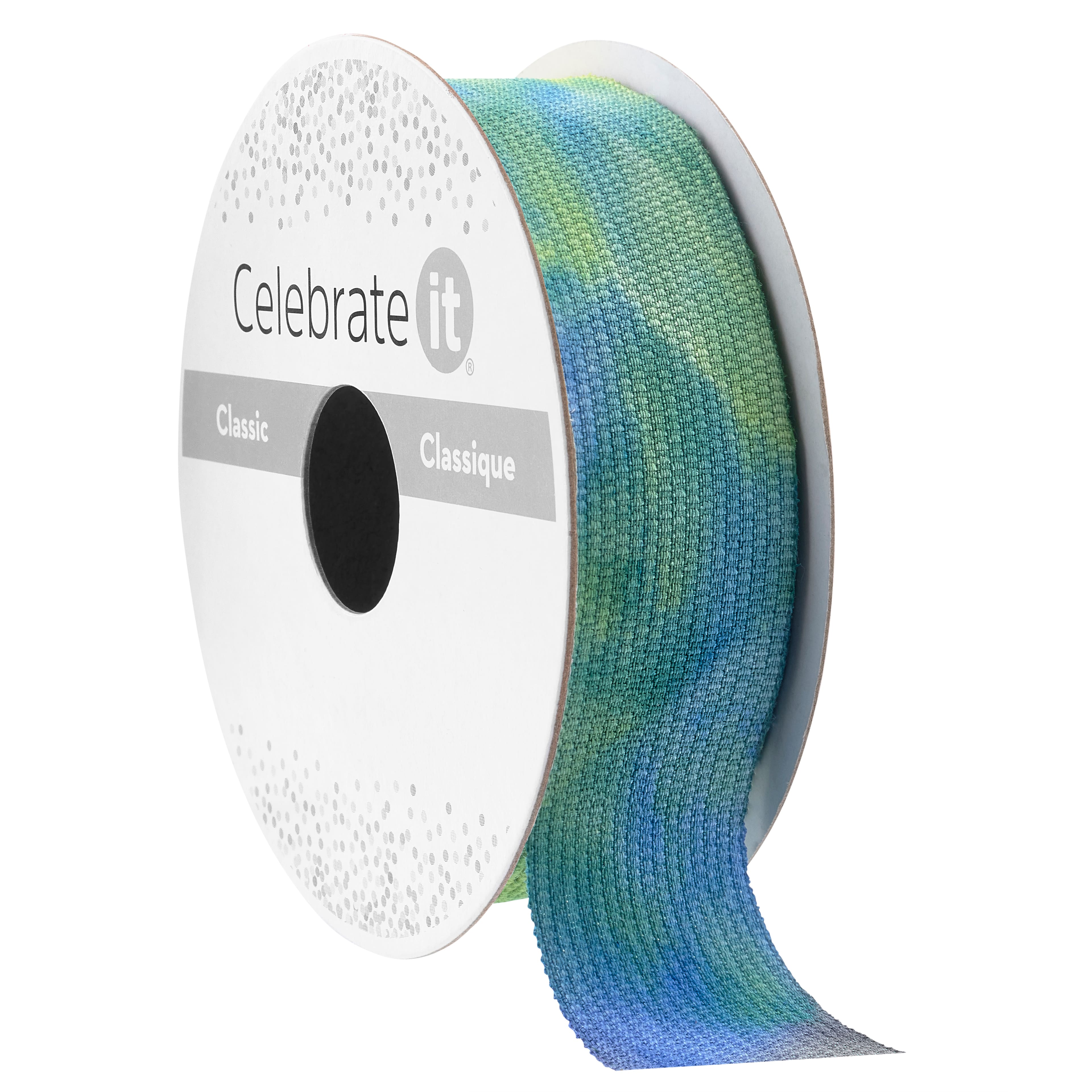 7/8&#x22; x 5yd. Blue &#x26; Green Corduroy Ribbon by Celebrate It&#xAE; Classic
