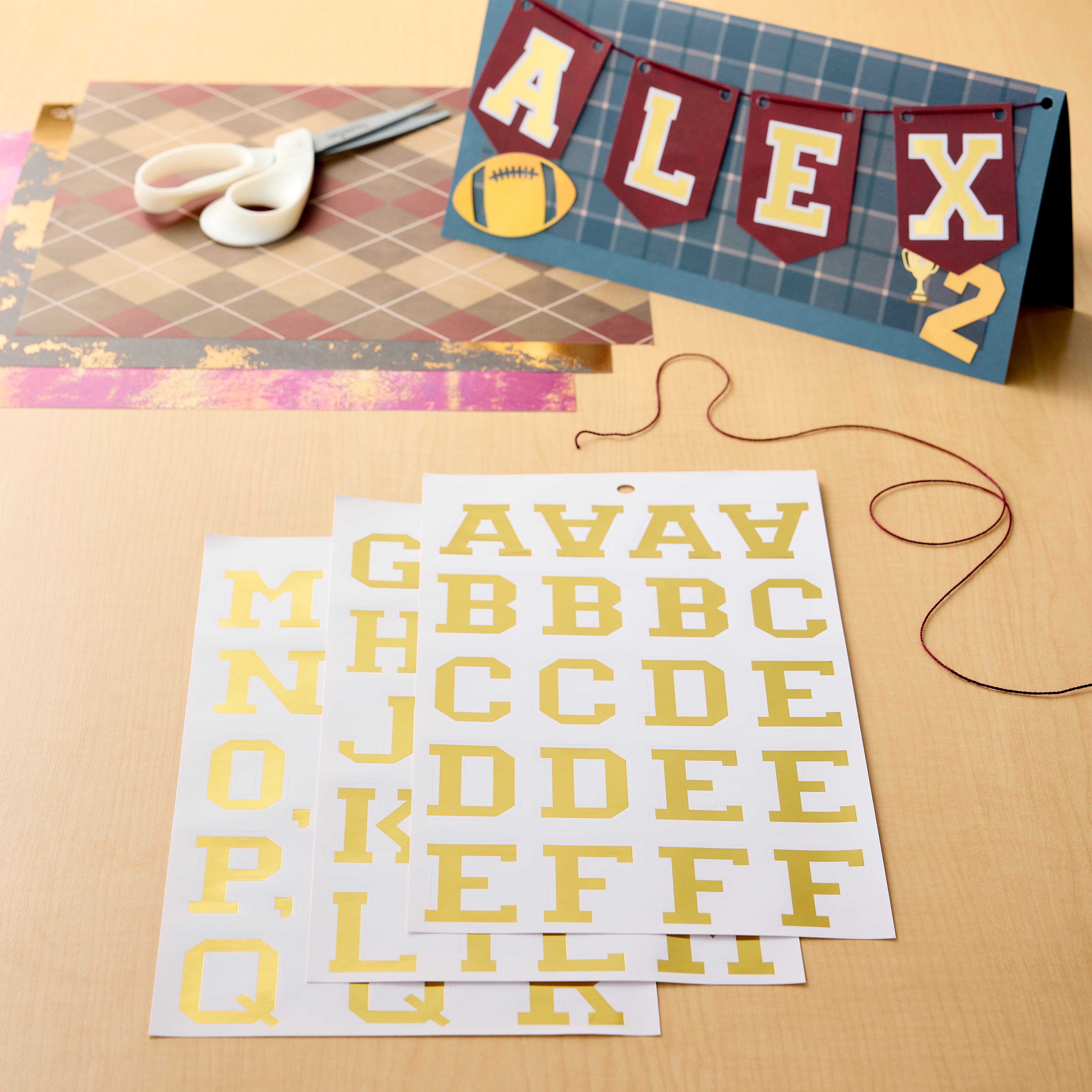 Golden Vinyl Alphabet Sticker Sheets by Recollections&#x2122;