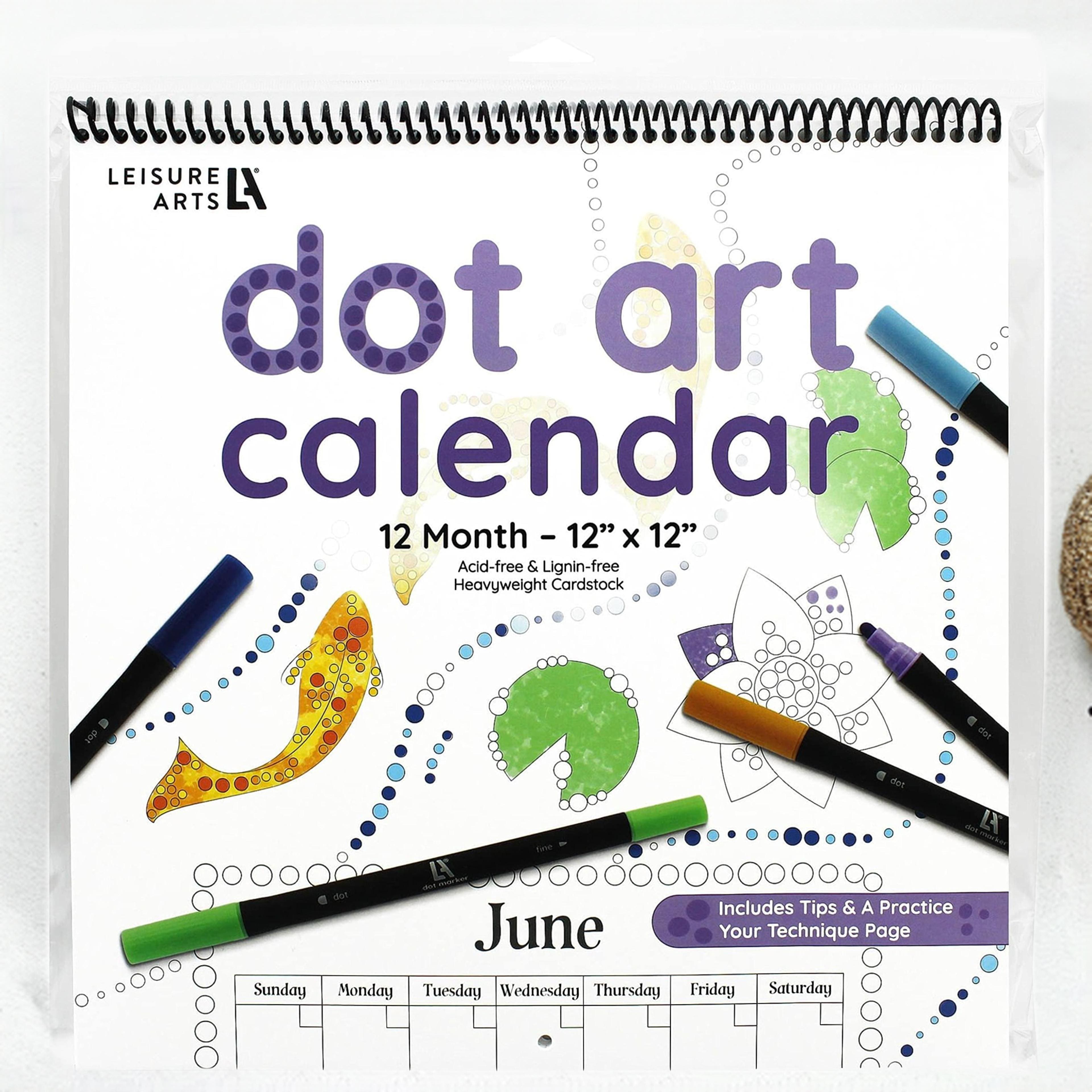 Leisure Arts&#xAE; Dot Art 12&#x27;&#x27; x 12&#x27;&#x27; Calendar