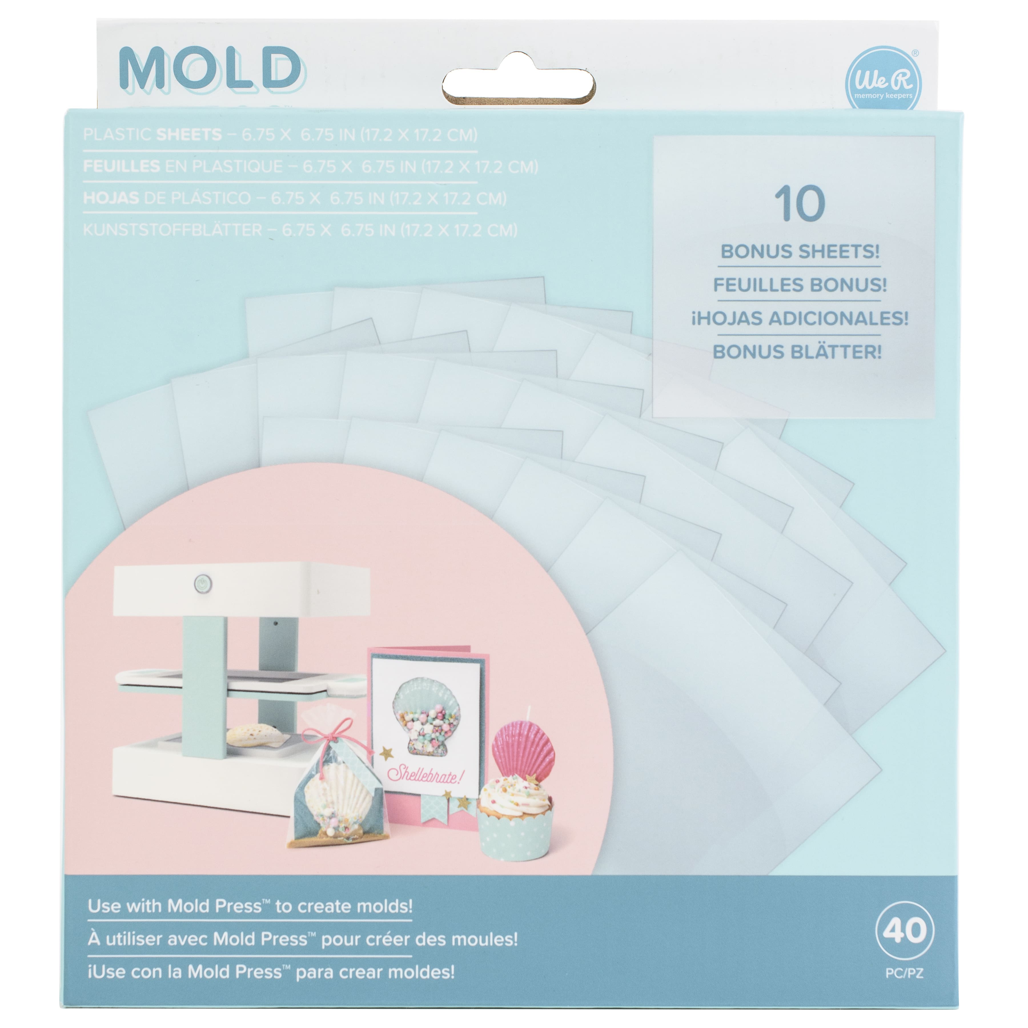 We R Memory Keepers&#xAE; 40 Clear Mold Press Plastic Sheets