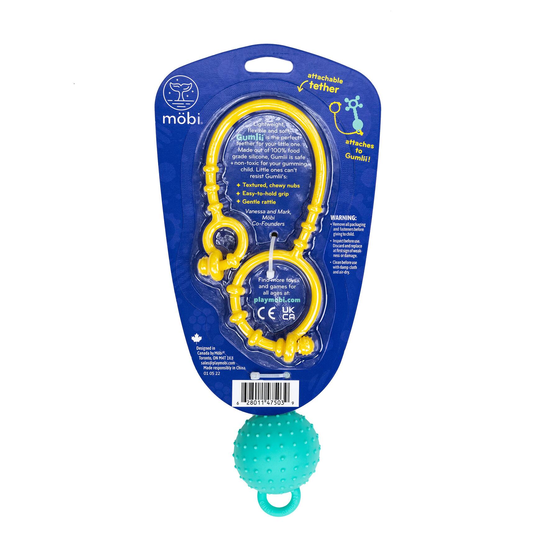 Mobi Gumlii® Silicone Teether with Attachable Rattle