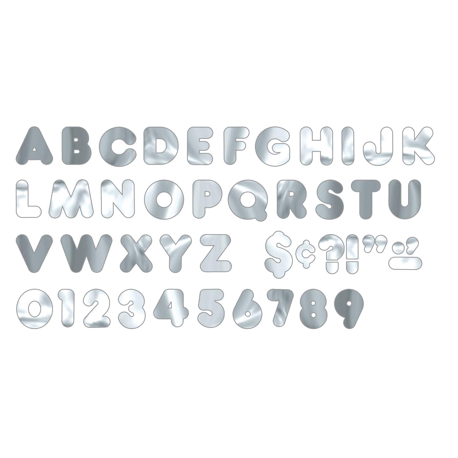 Trend Enterprises® Ready Letters® Silver Casual Uppercase Alphabet Set ...