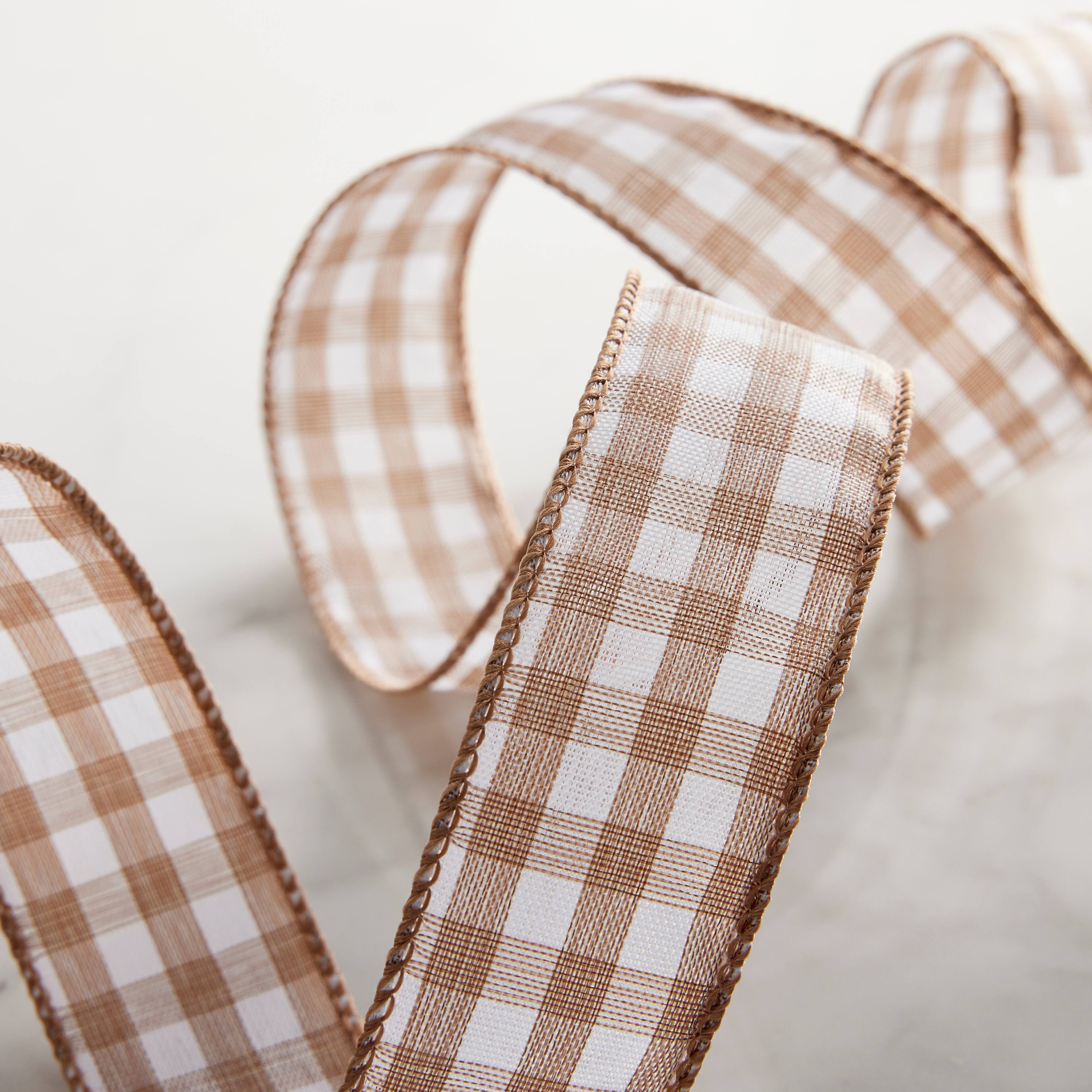 12 Pack: 1.5&#x22; x 3yd. Wired Checkered Ribbon by Celebrate It&#xAE;