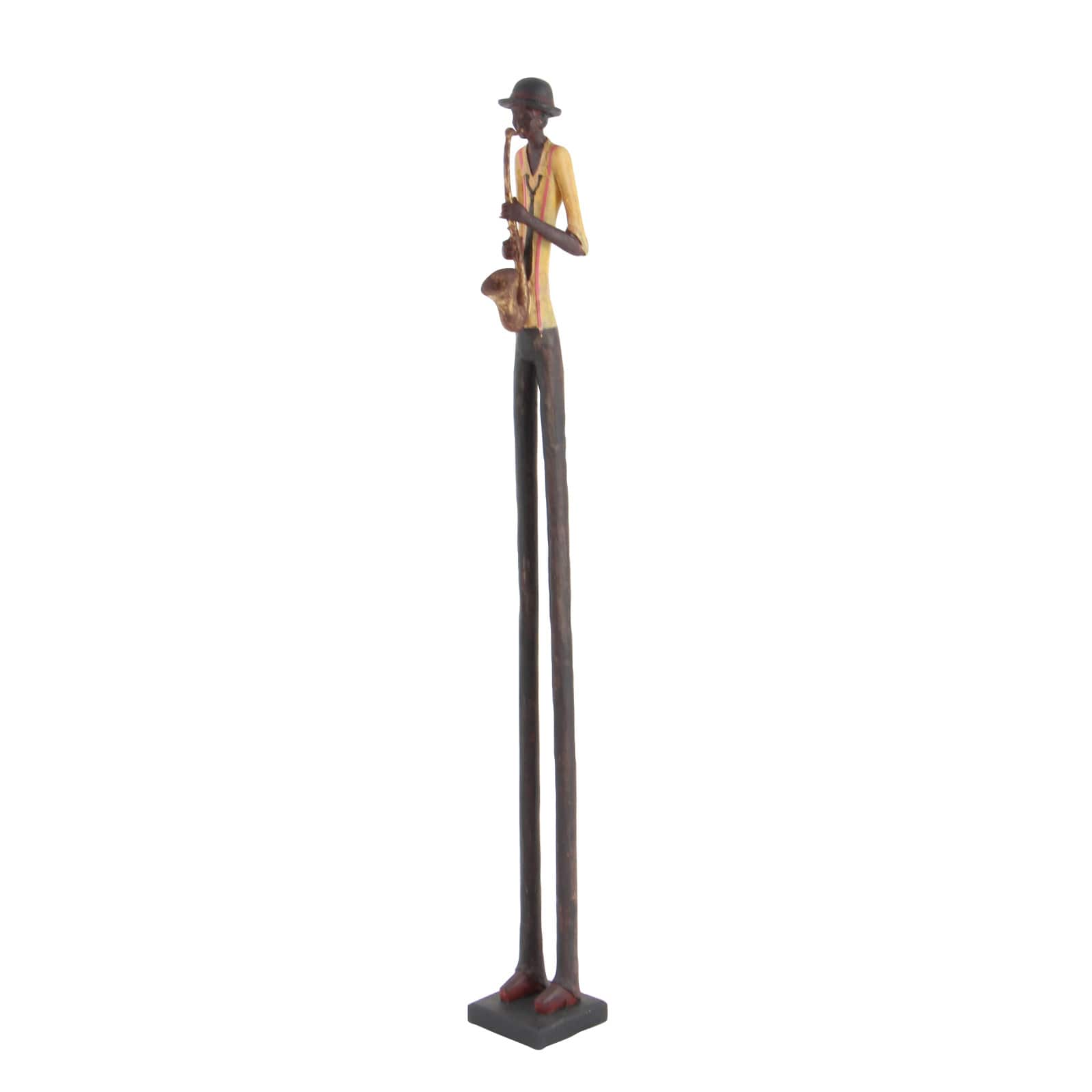 40&#x22; Brown Polystone Eclectic Musician Sculpture Set