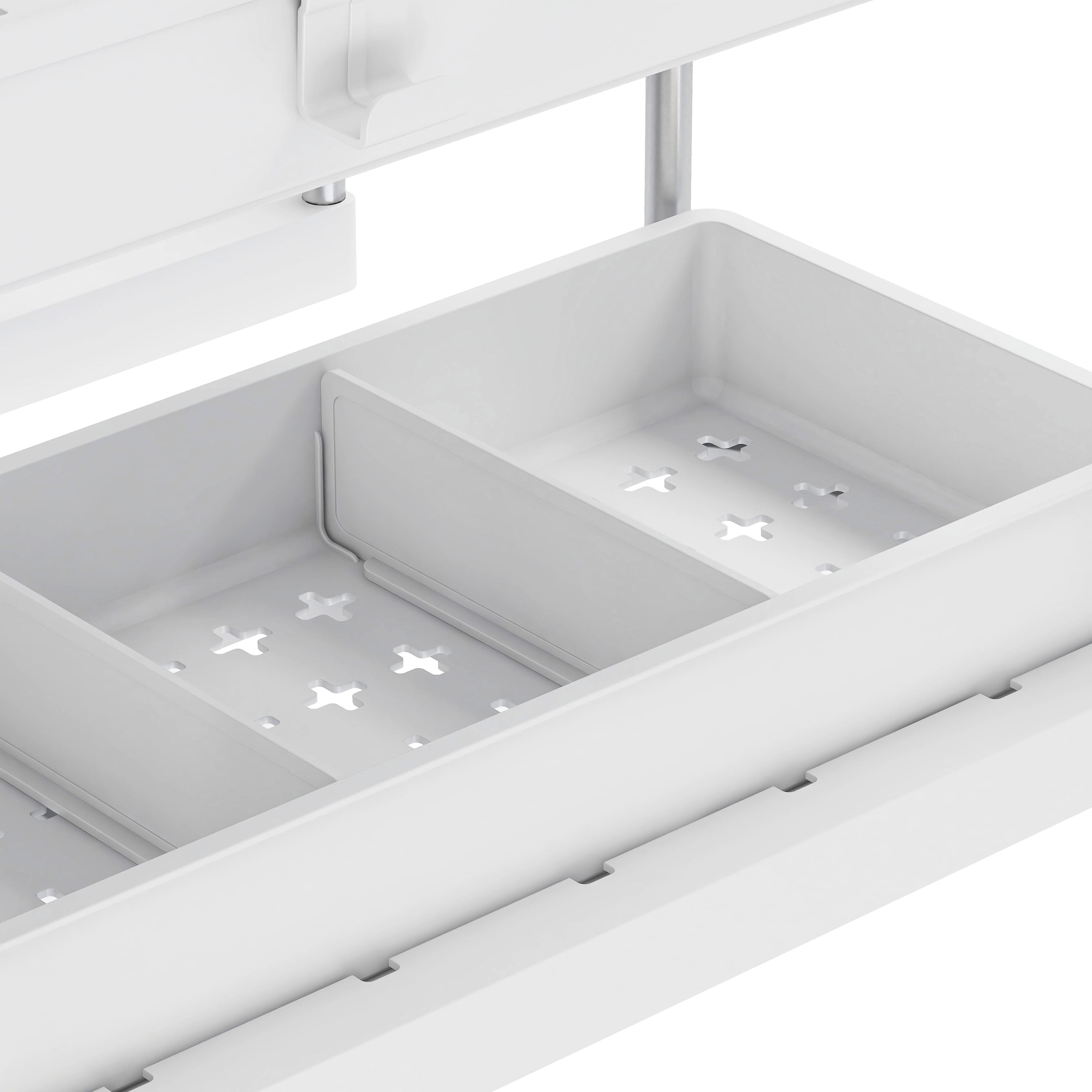 Simplify 2-Tier Storage Shelf with Drawer