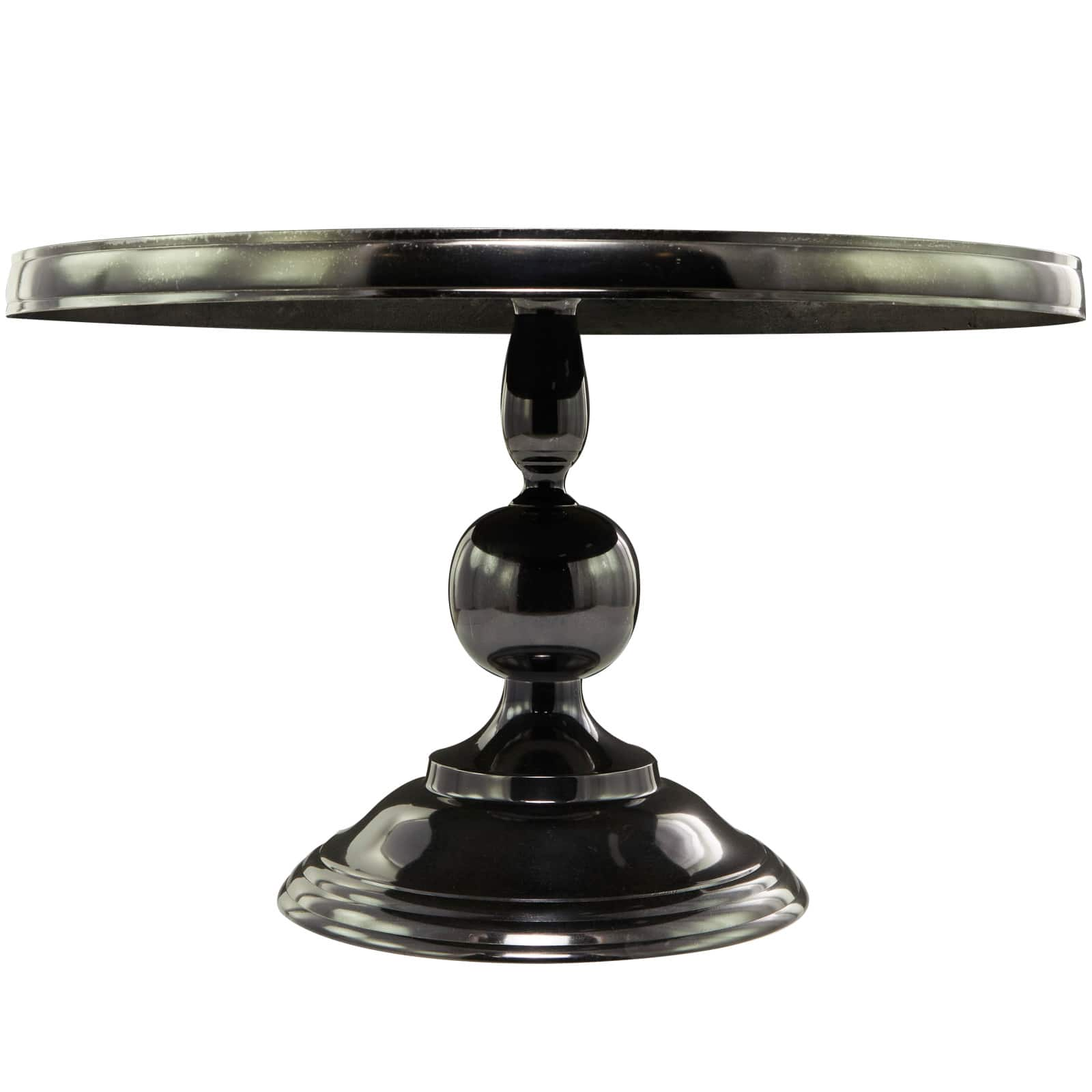 Black Aluminum Coffee Table with Pedestal Base 31&#x22; x 31&#x22; x 19&#x22;