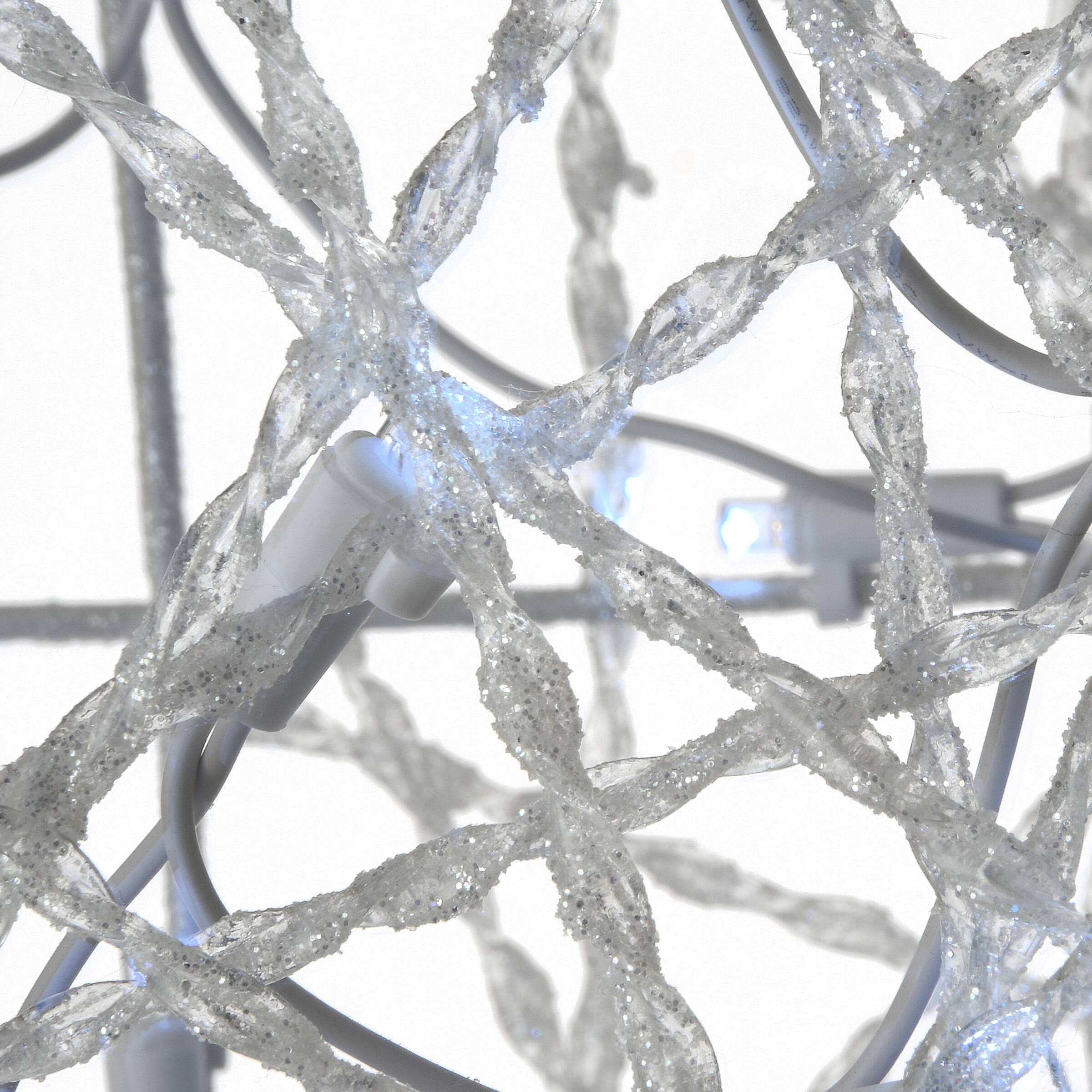 50" Glitter Moose Decoration, White Twinkling LED Lights