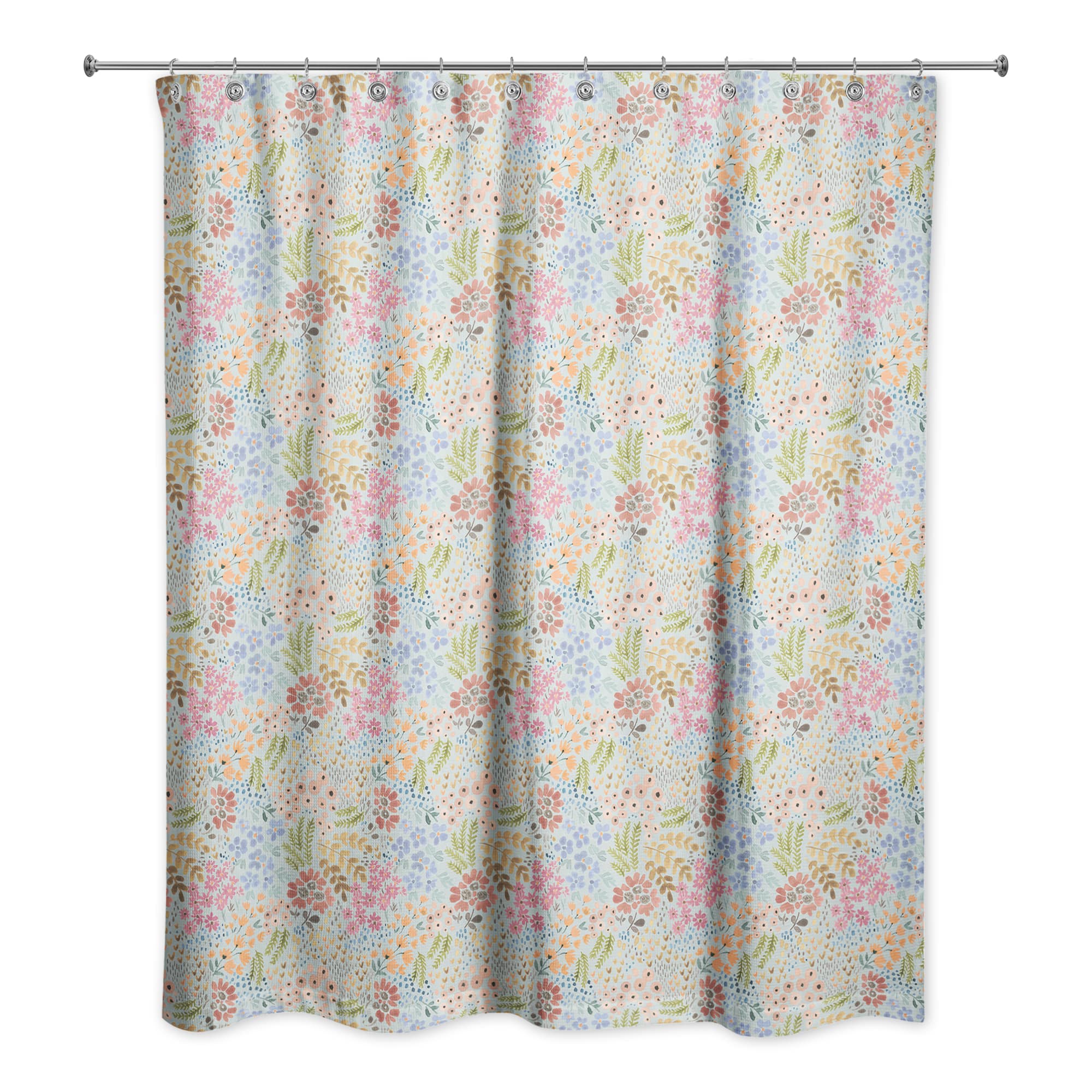 Wild Flower Floral Shower Curtain
