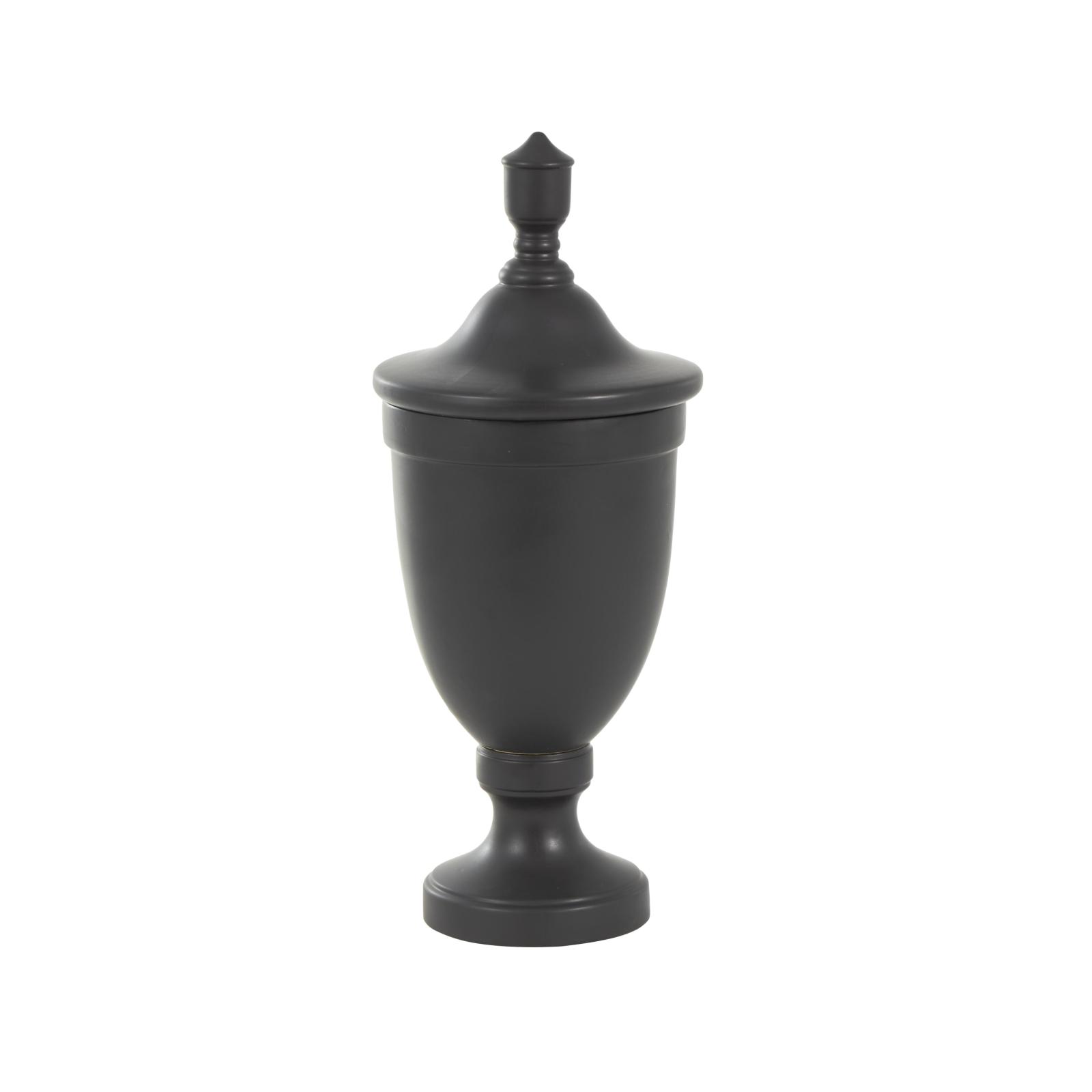 Ceramic Fluted Urn-Shaped Living Room Decorative Jar with Lid
