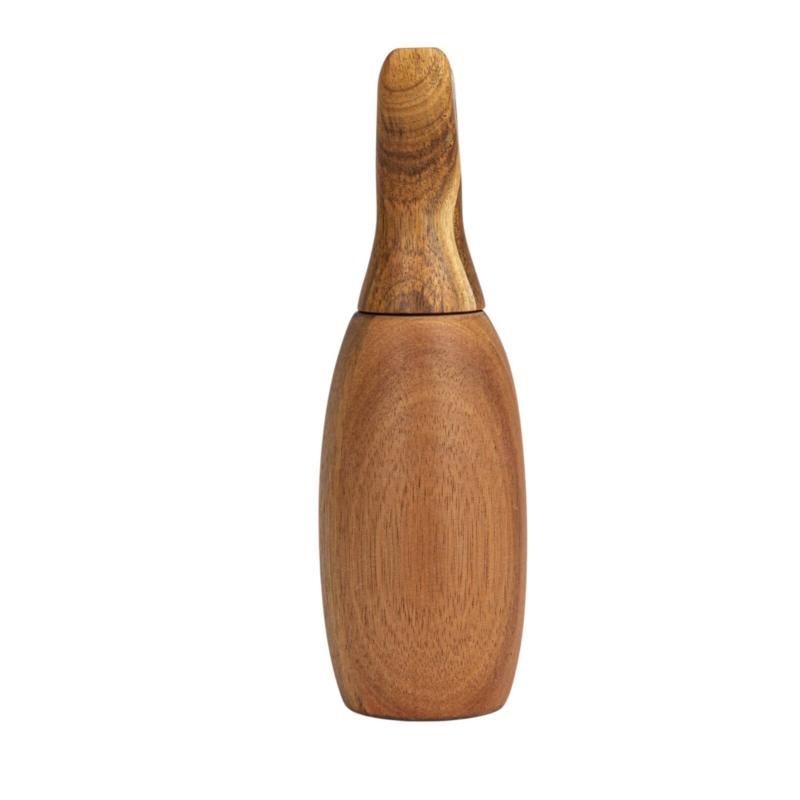 Hello Honey&#xAE; 7.75&#x22; Natural Acacia Wood Fish Tail Shaped Pepper Mill